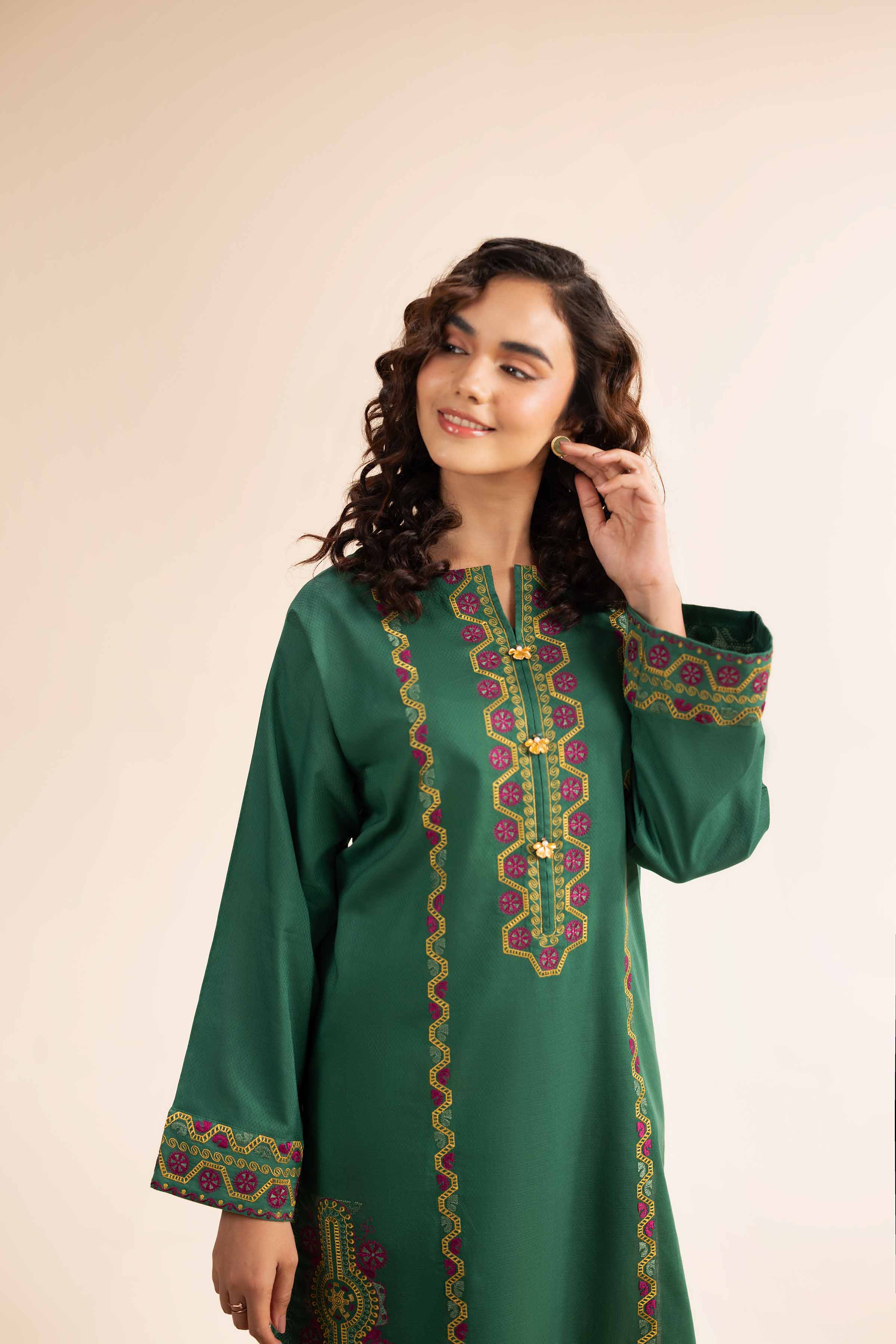 2 Piece - Dyed Embroidered Suit - 42501002 - Image 4