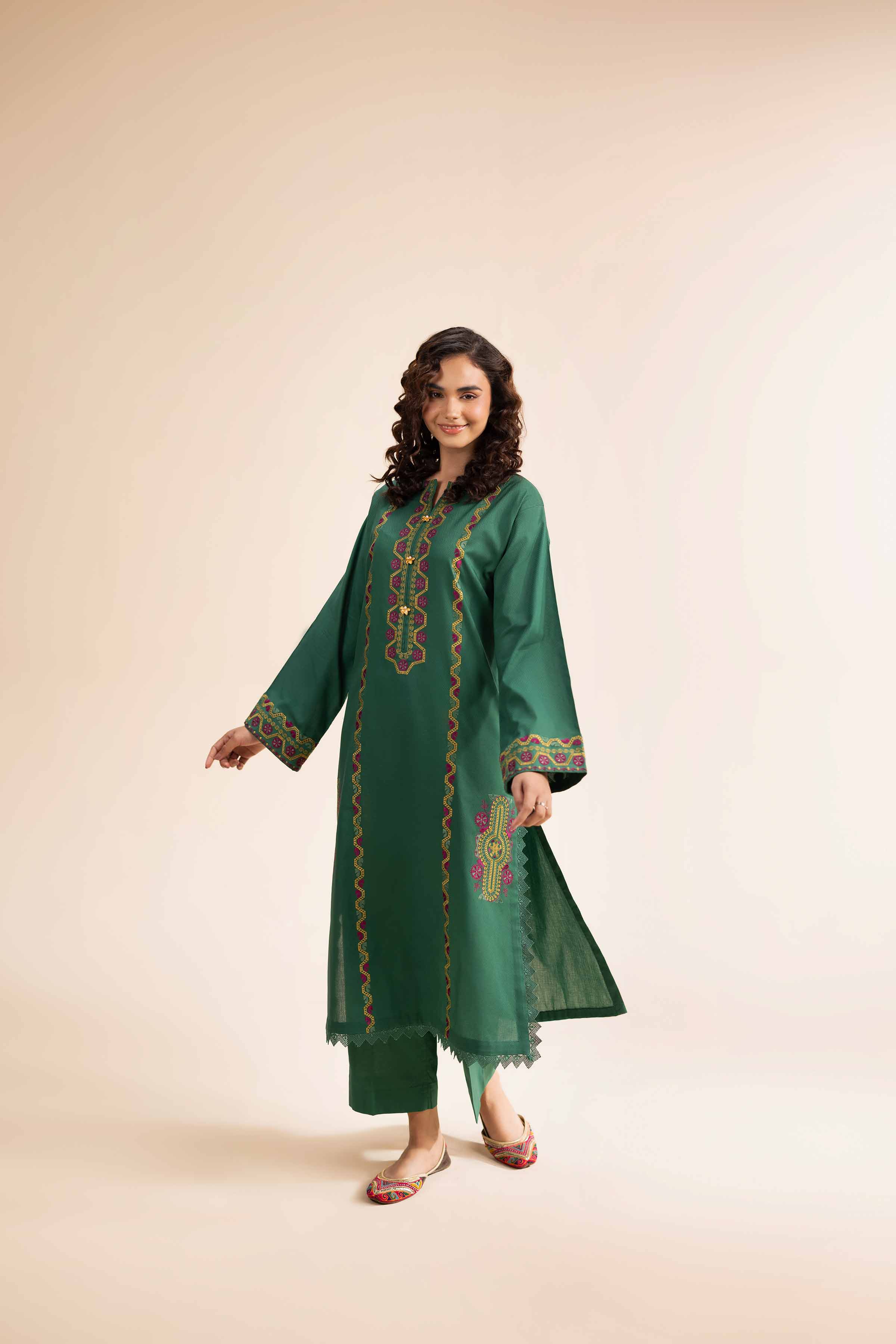 2 Piece - Dyed Embroidered Suit - 42501002 - Image 6