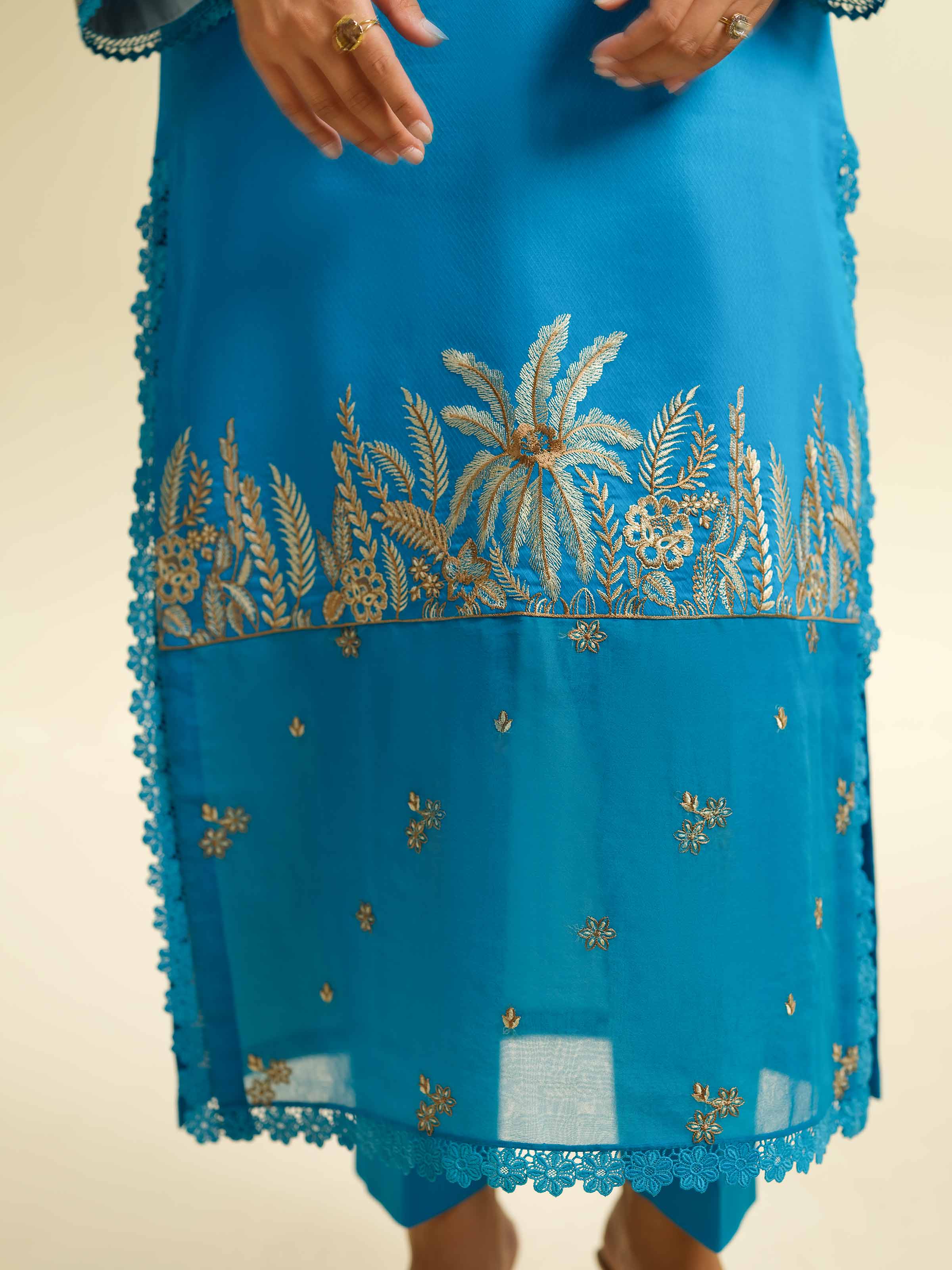 2 Piece - Dyed Embroidered Suit - 42501006 - Image 5