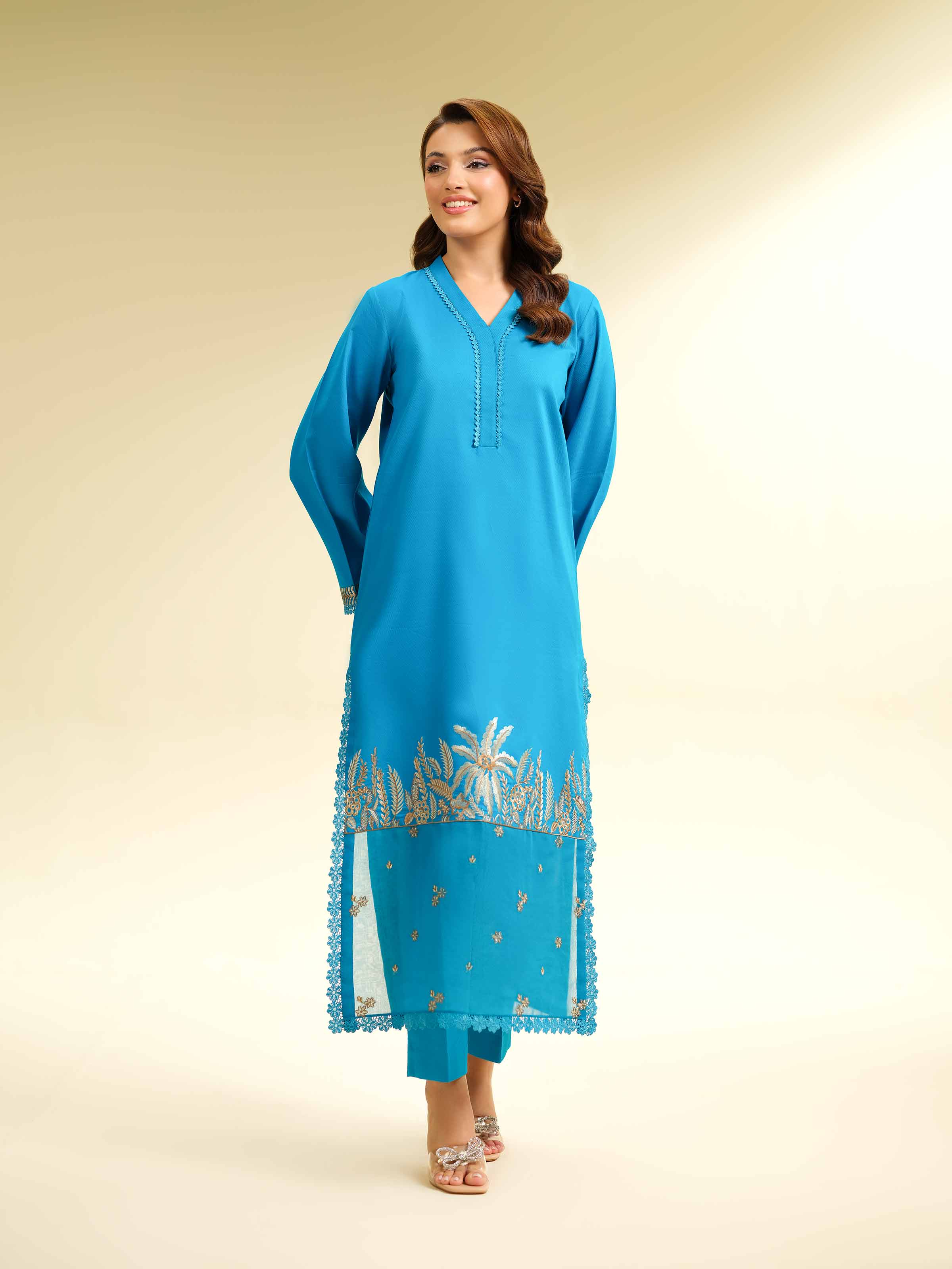 2 Piece - Dyed Embroidered Suit - 42501006 - Image 6