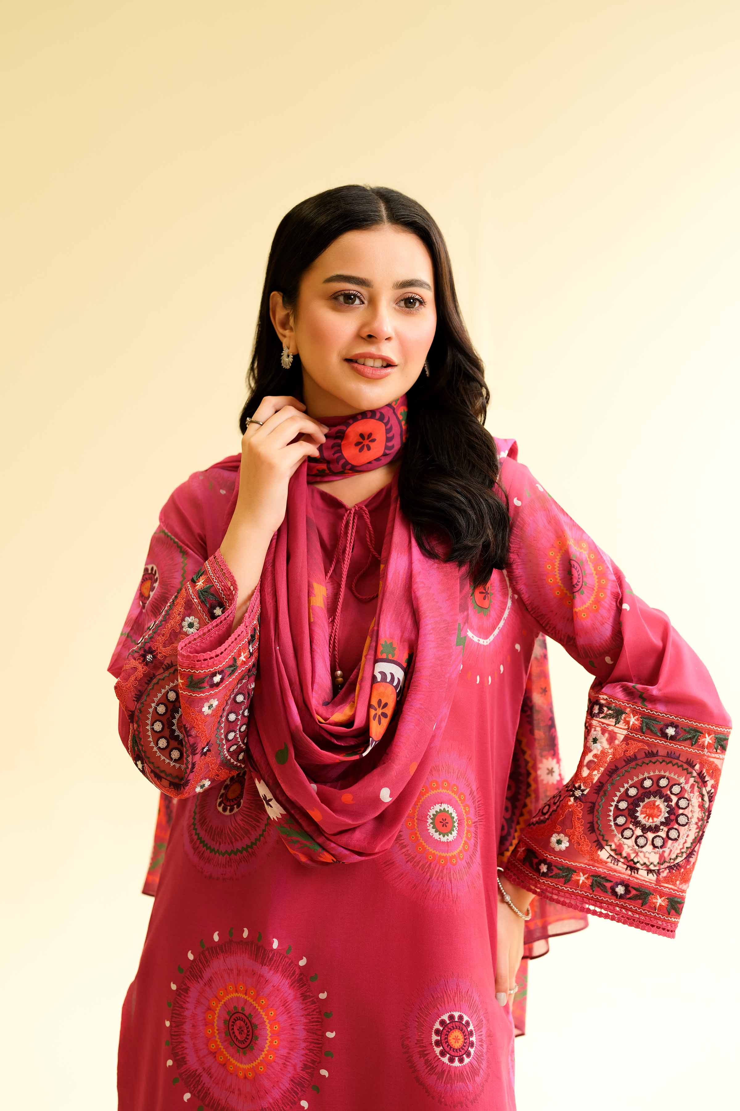 2 Piece - Printed Embroidered Suit - 42501156 - Image 4
