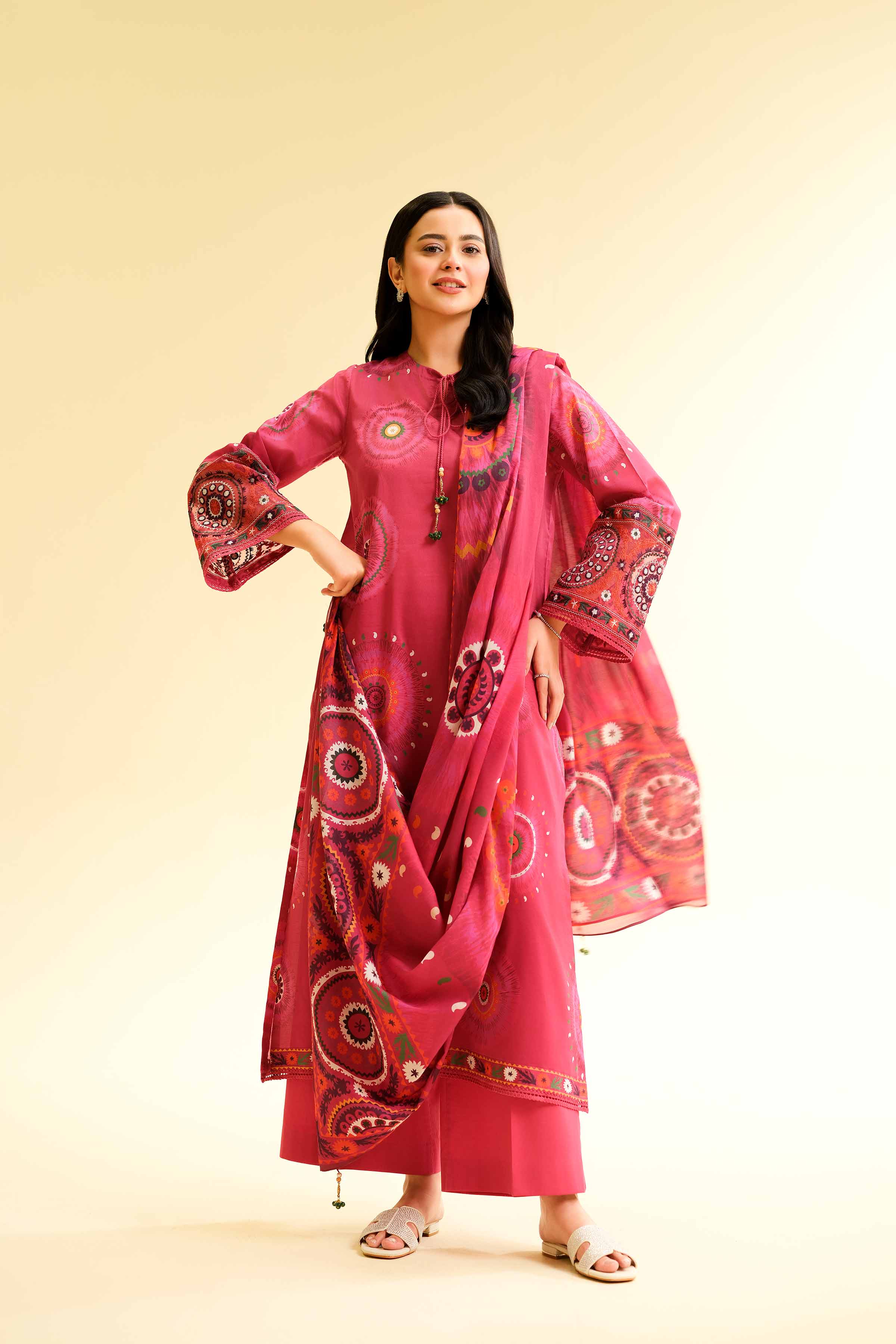 2 Piece - Printed Embroidered Suit - 42501156 - Image 6