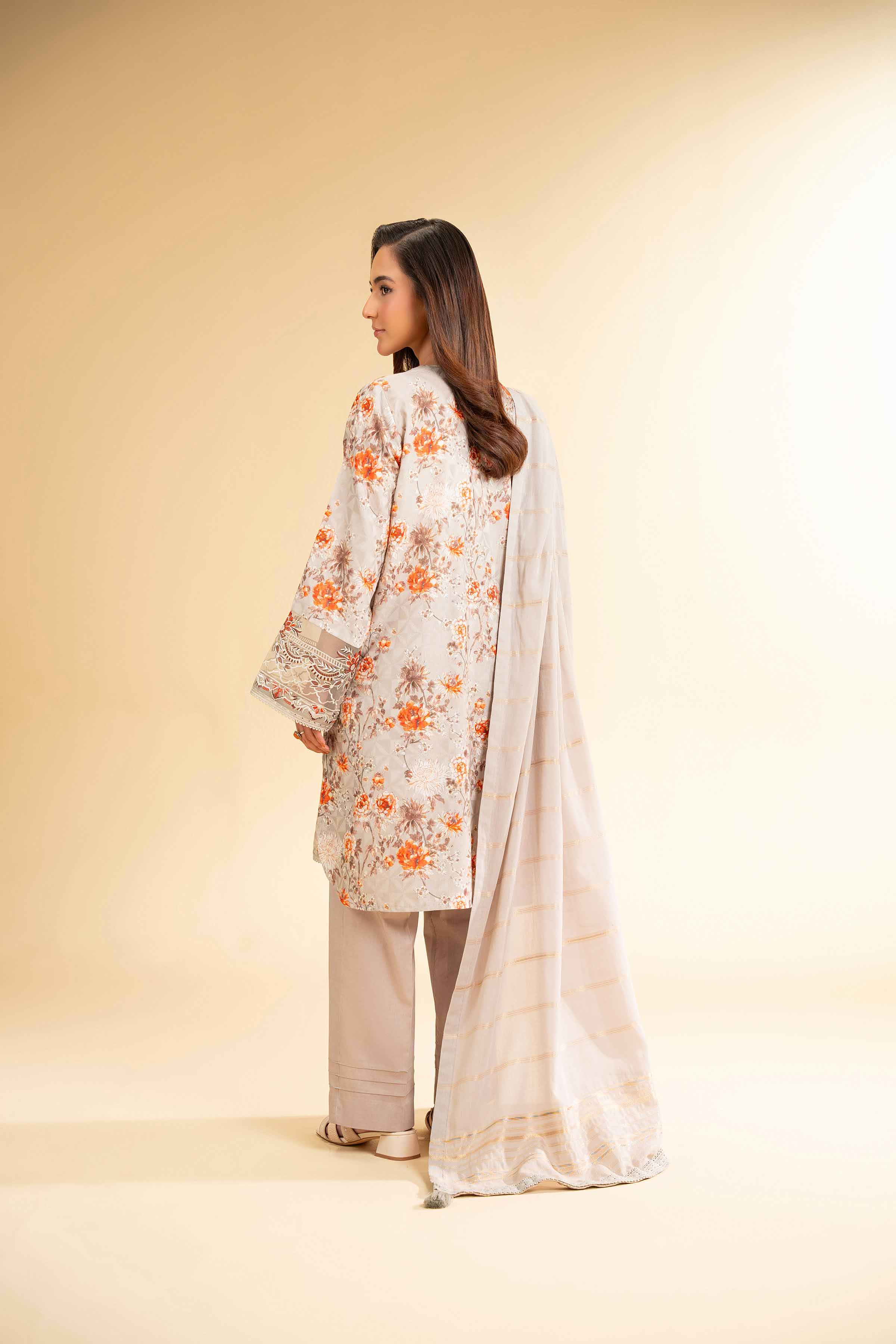 3 Piece - Digital Printed Jacquard Embroidered Suit - 42501297 - Image 3