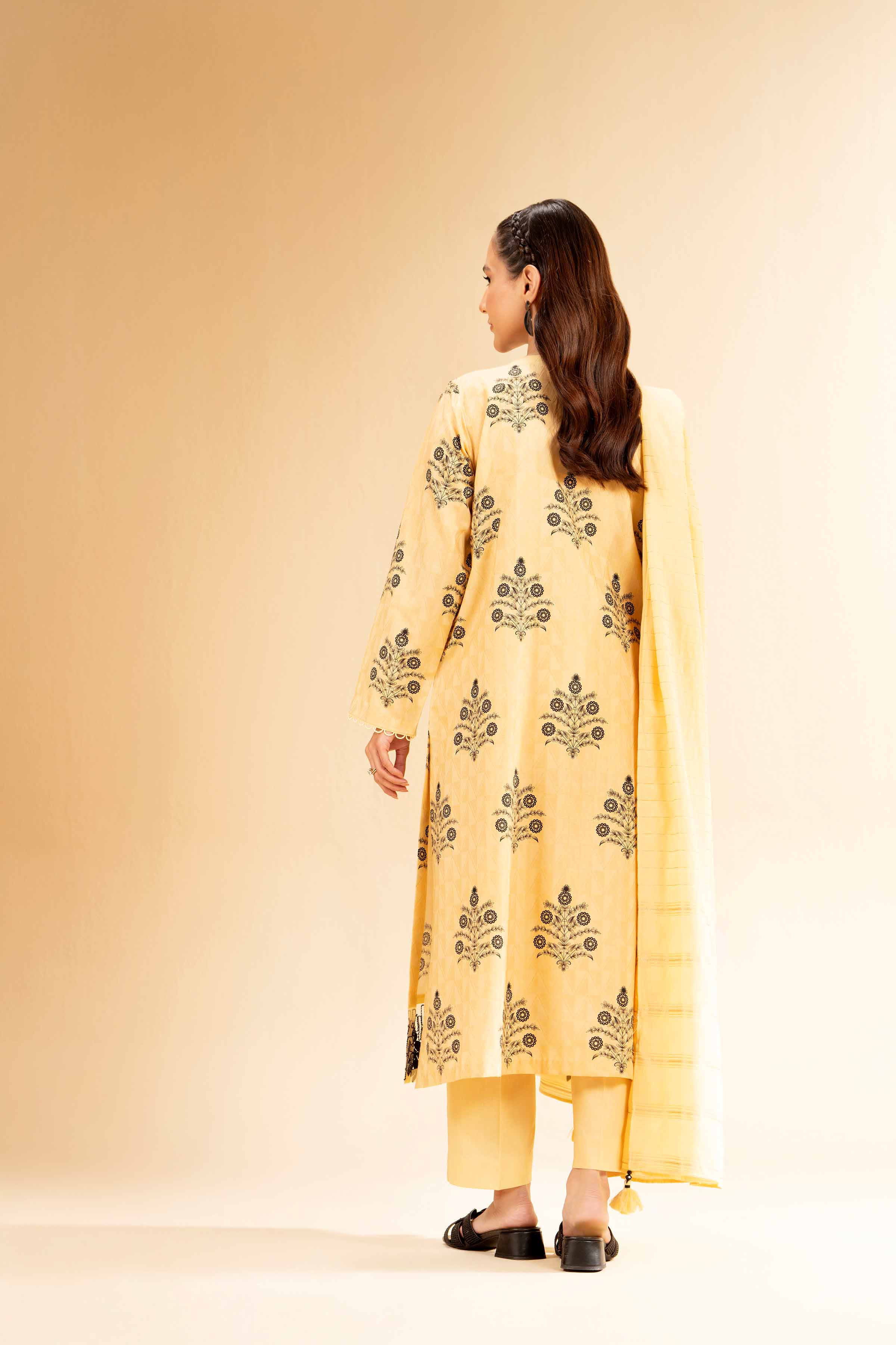 3 Piece - Digital Printed Jacquard Embroidered Suit - 42501299 - Image 3