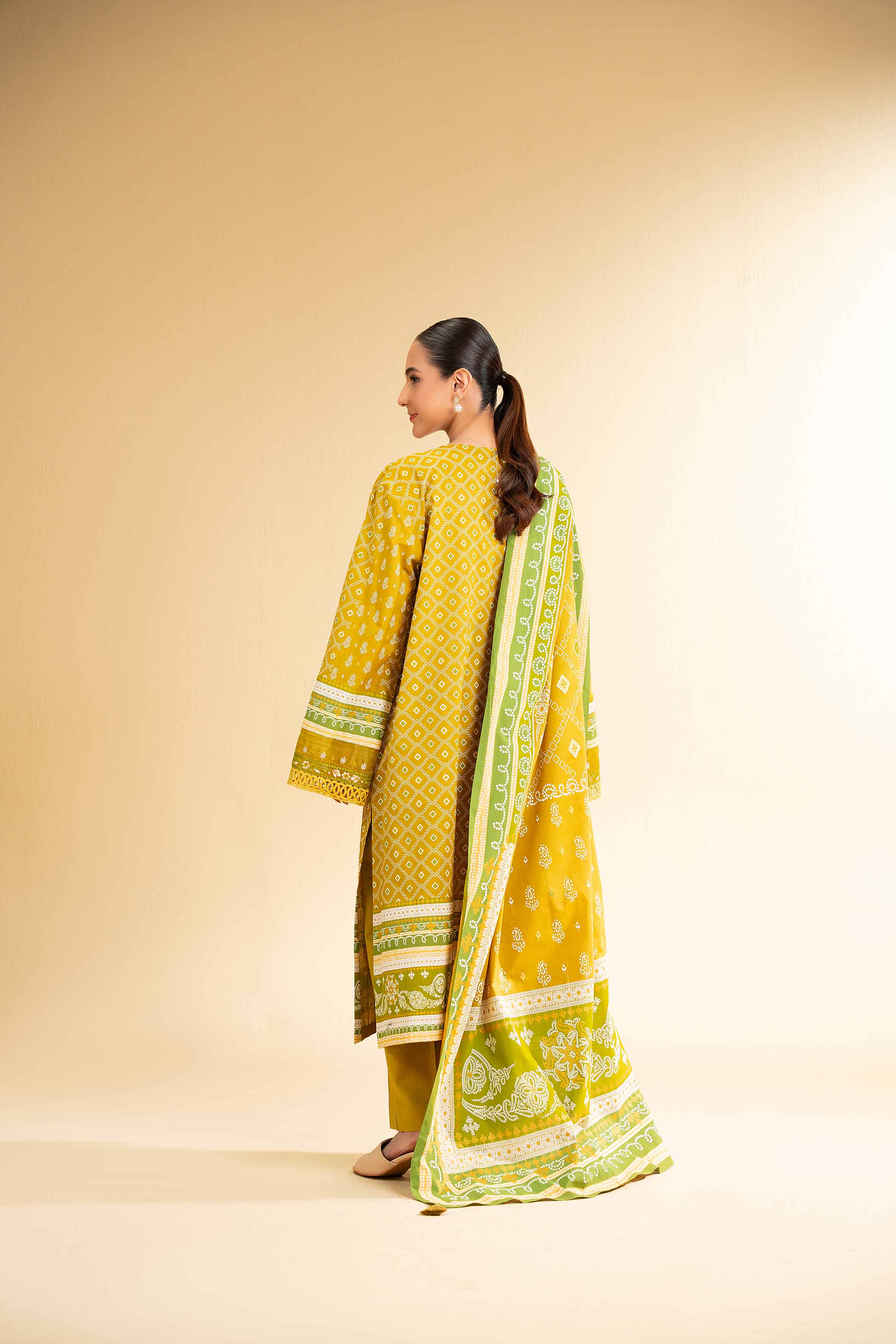 3 Piece - Flatbed Paste Embroidered Suit - 42501659 - Image 3