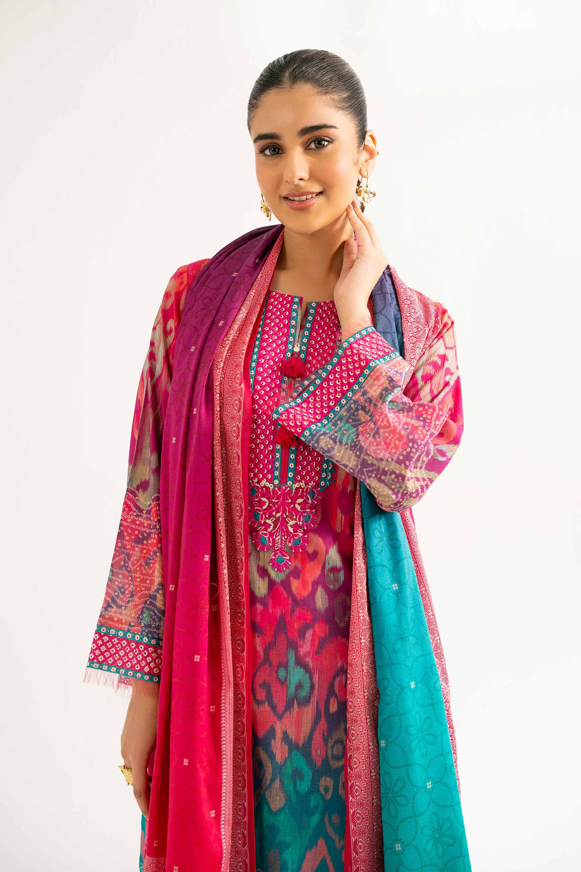 3 Piece - Digital Printed Embroidered Suit - 42501927 - Image 2