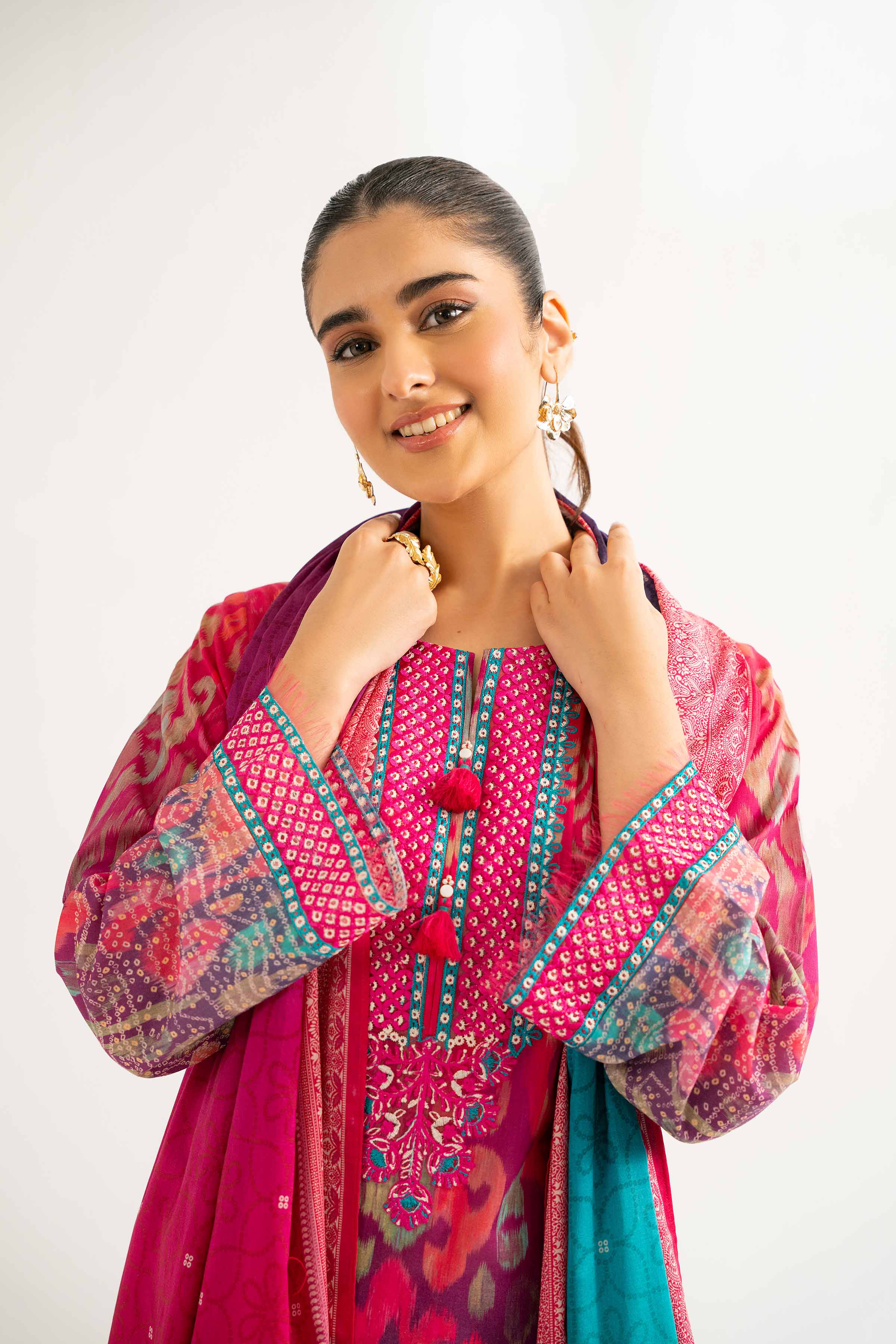 3 Piece - Digital Printed Embroidered Suit - 42501927 - Image 5