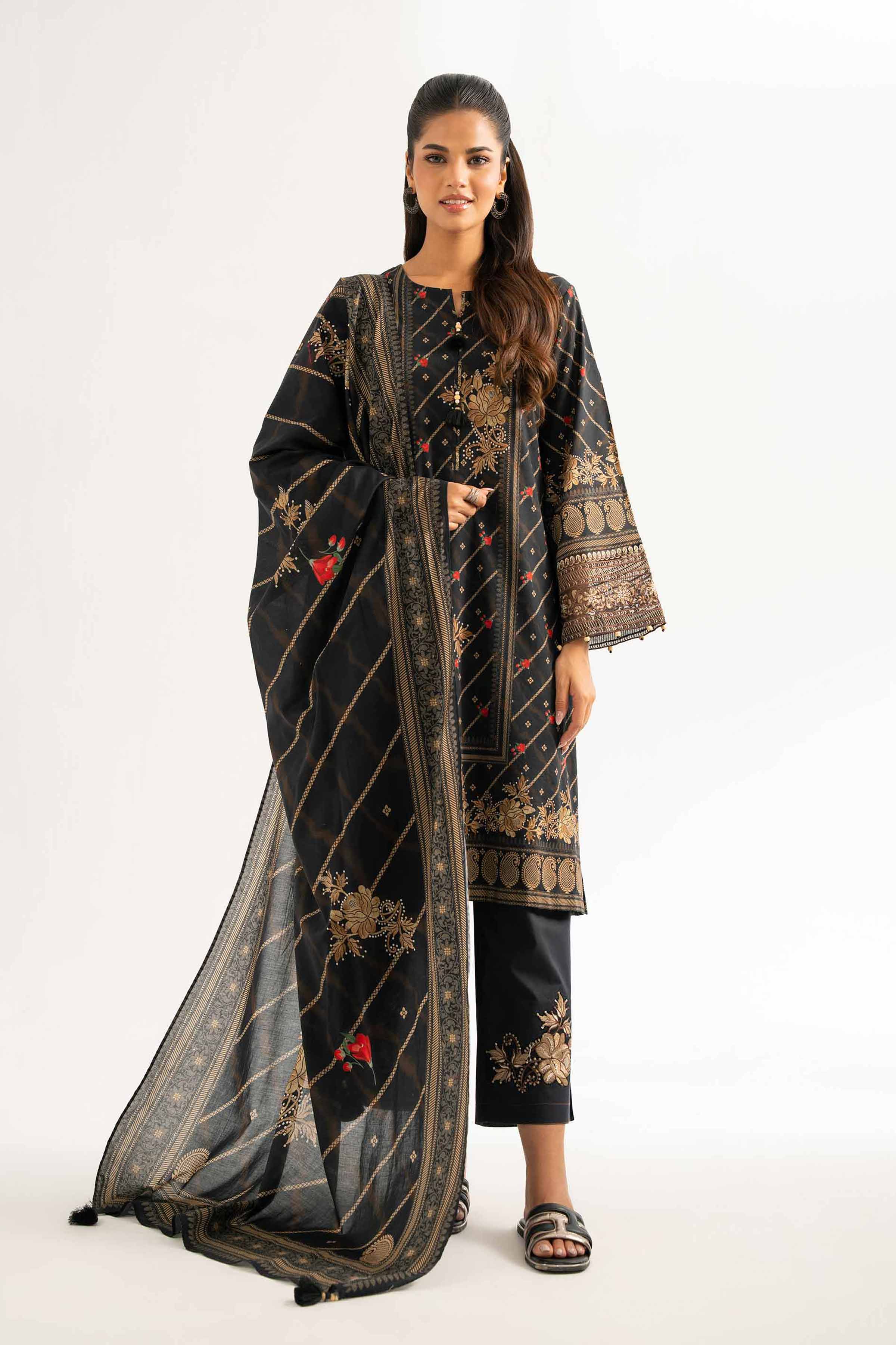 3 Piece - Digital Printed Embroidered Suit - 42501930 - Image 2