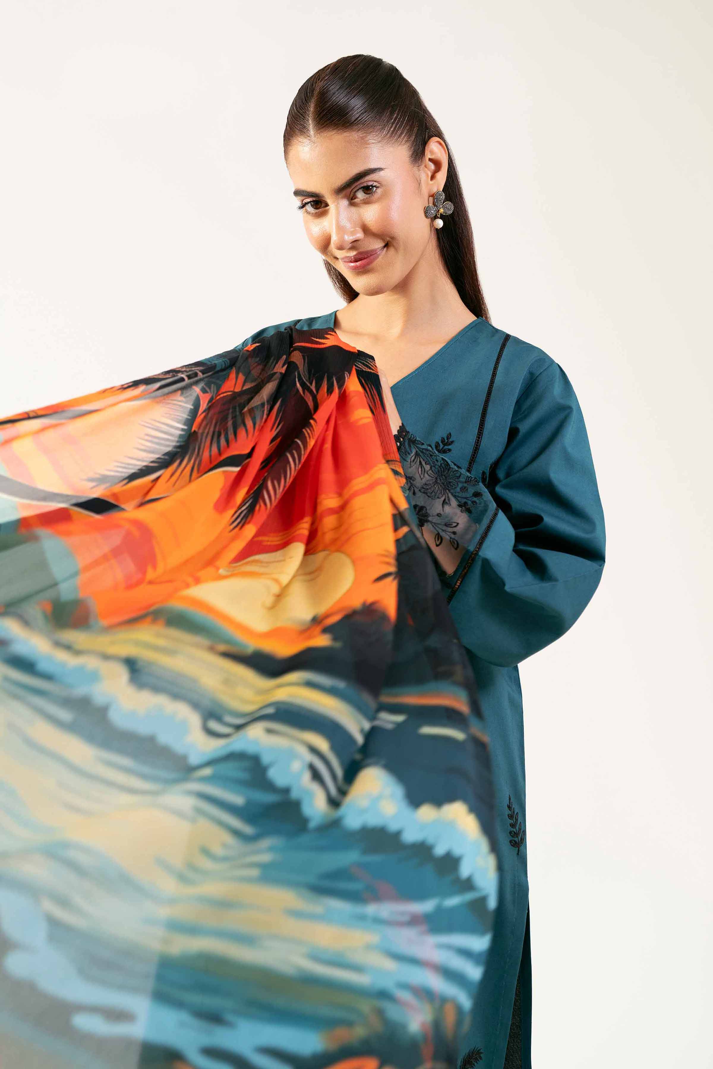 3 Piece - Digital Printed Embroidered Suit - 42501987 - Image 2