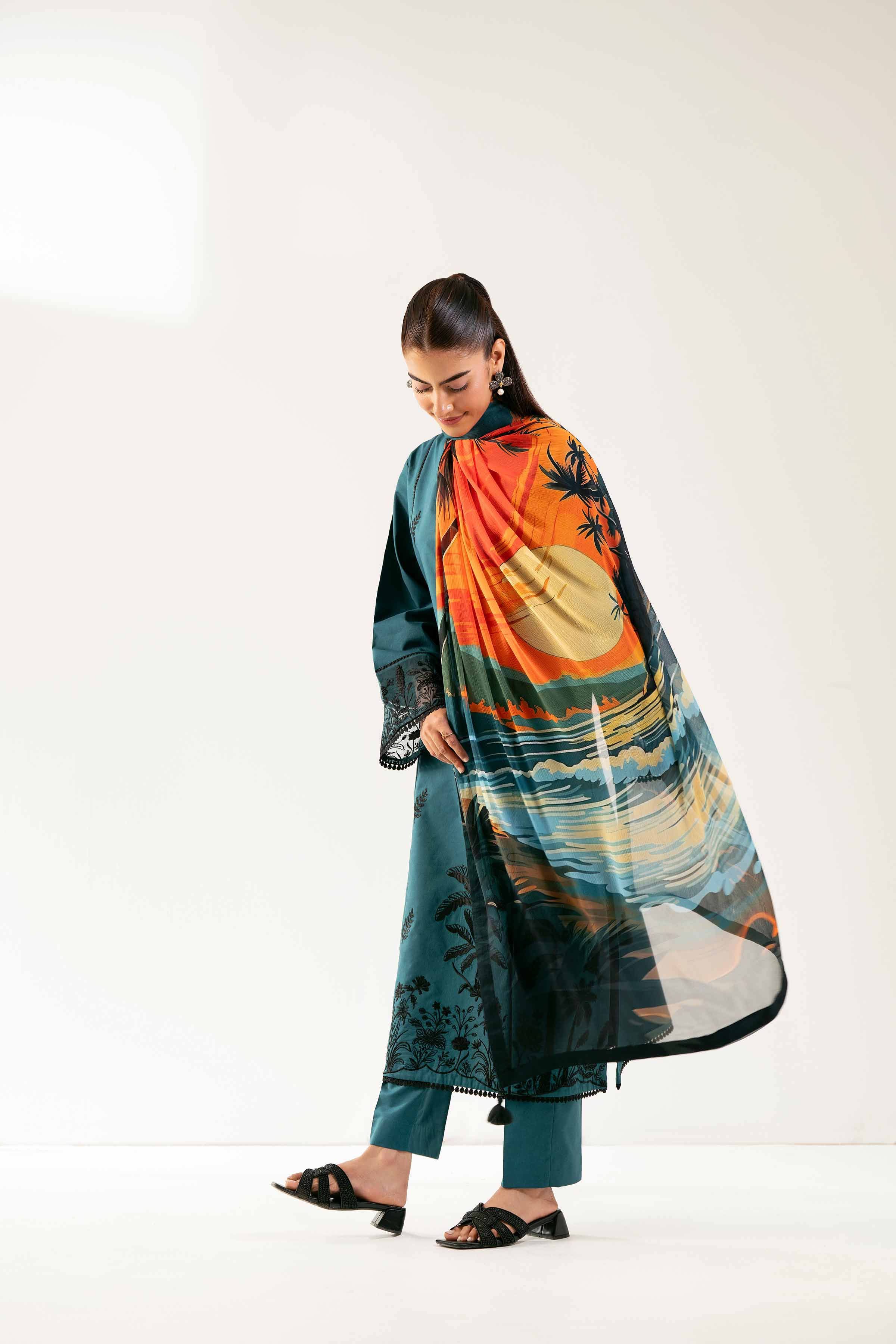 3 Piece - Digital Printed Embroidered Suit - 42501987 - Image 5