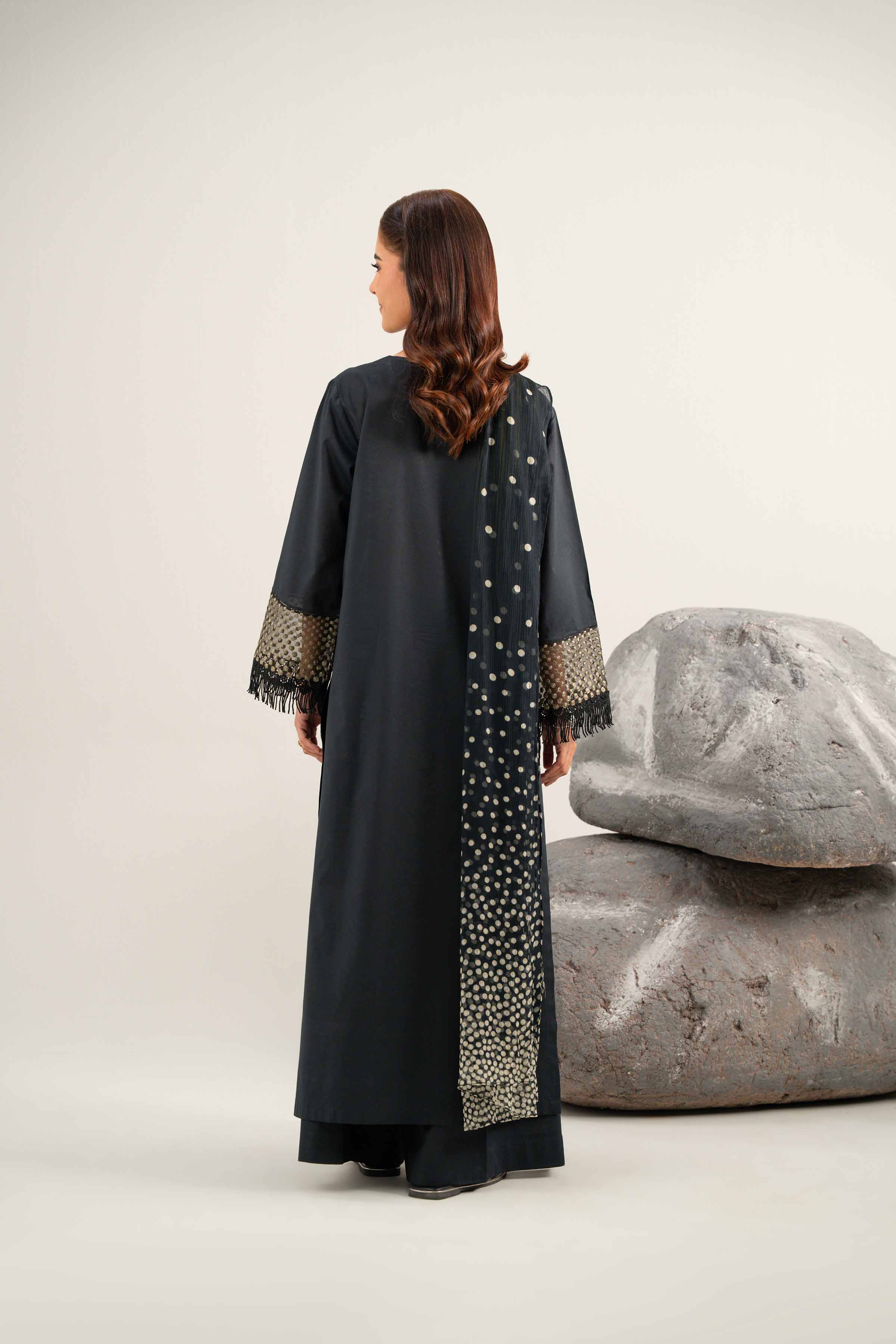 3 Piece - Dyed Printed Embroidered Suit - 42502025 - Image 7