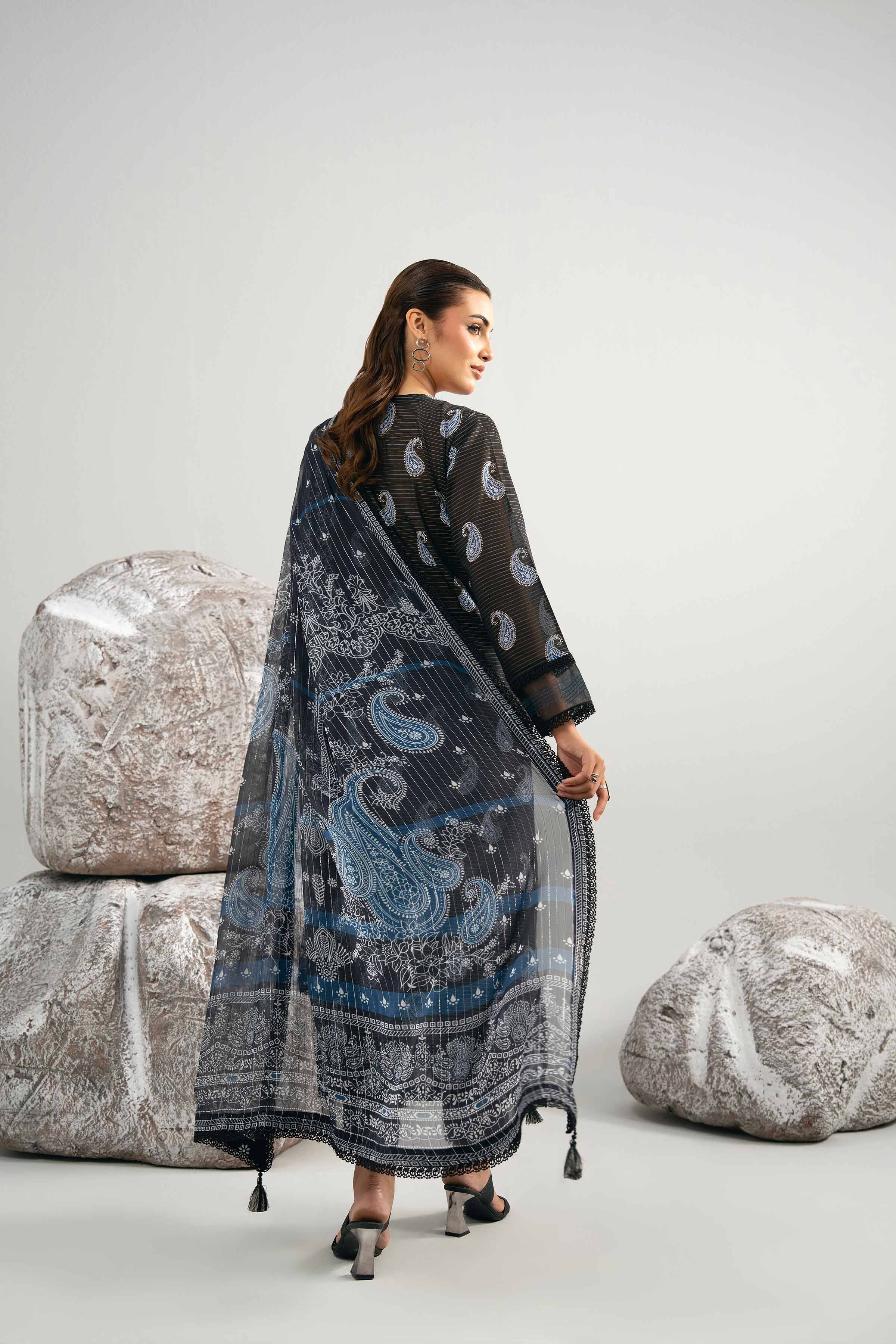 3 Piece - Digital Printed Embroidered Suit - 42502044 - Image 3