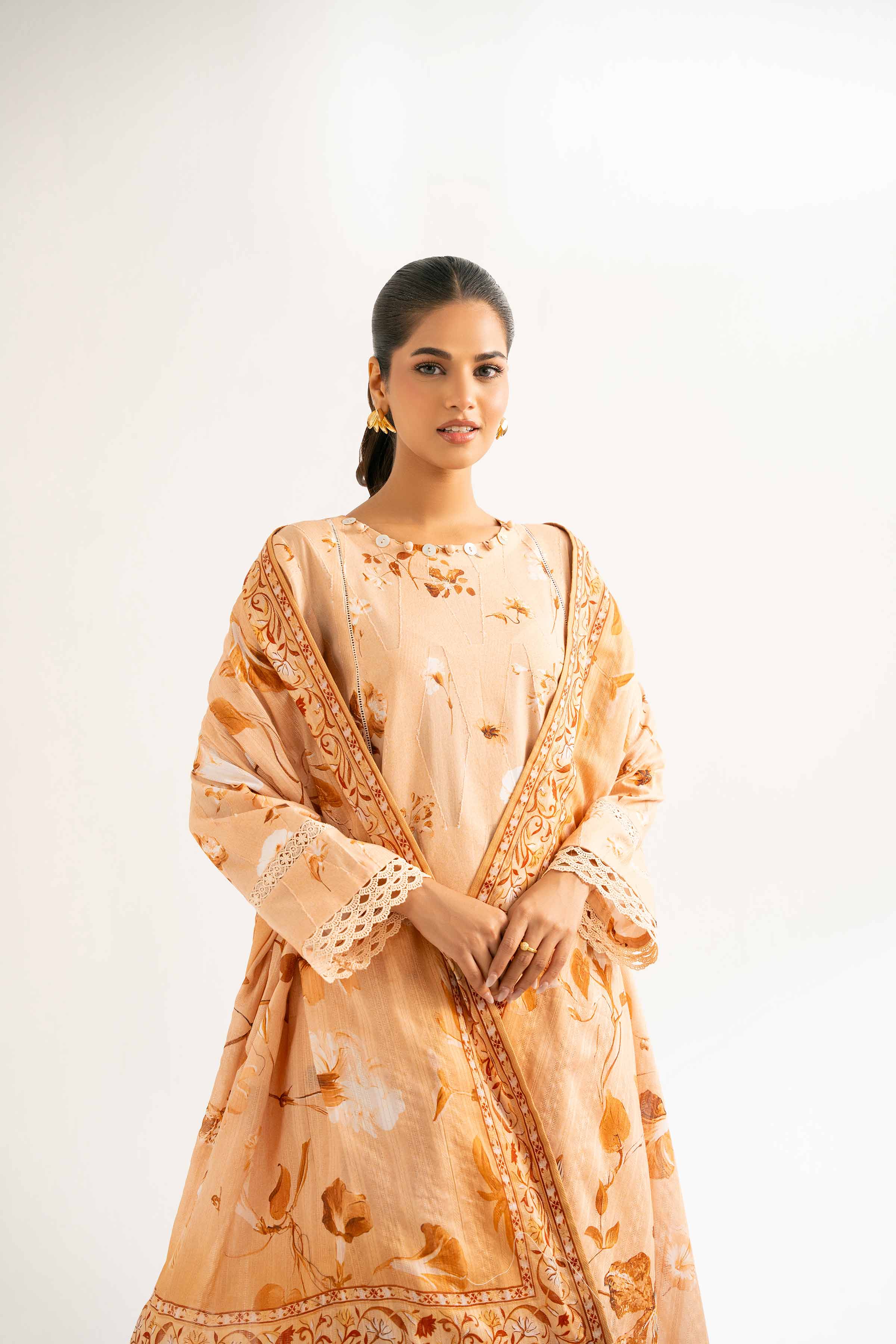 3 Piece - Digital Printed Embroidered Suit - 42502211 - Image 4