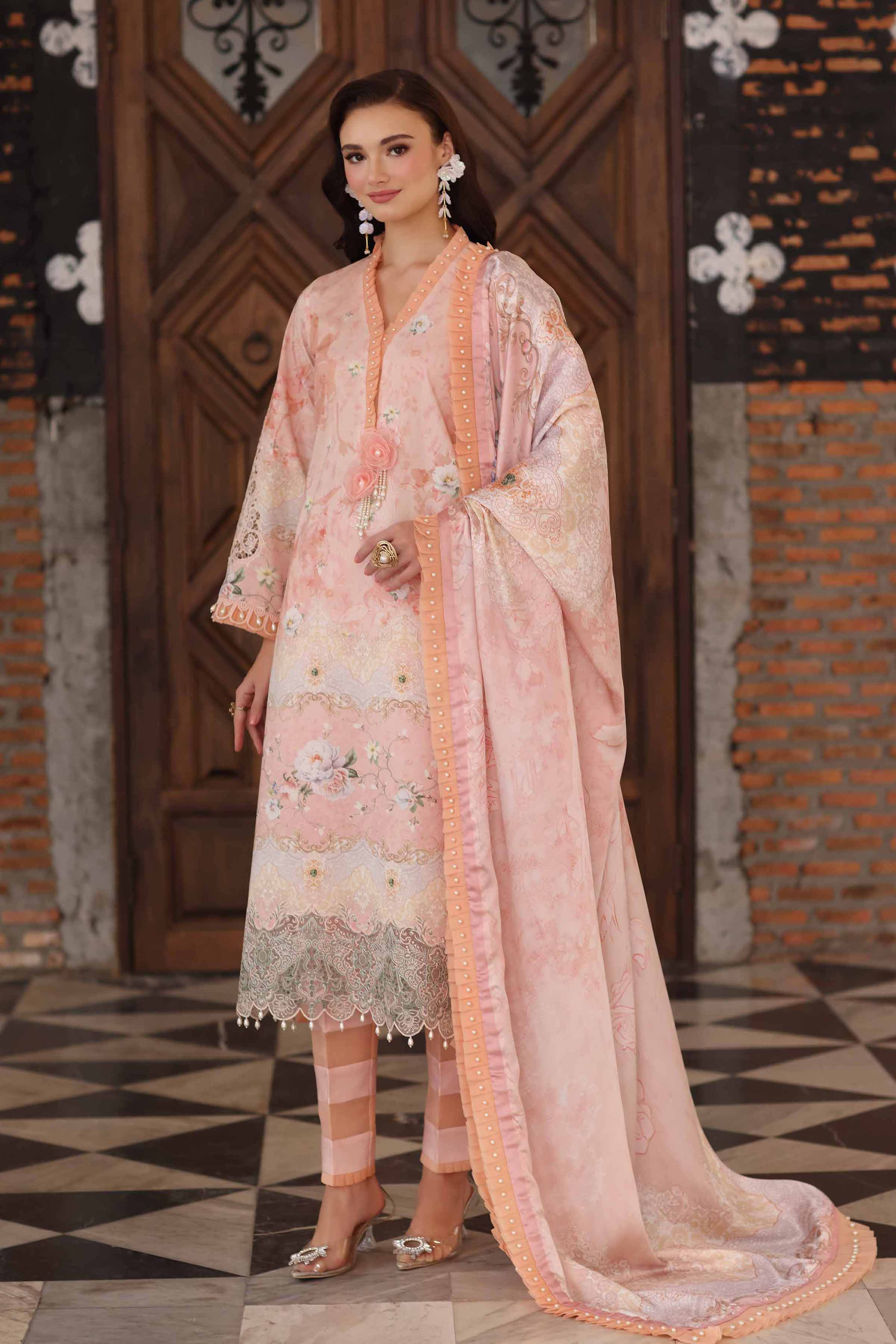 3 Piece - Digital Printed Embroidered Suit - 42502214 - Image 2