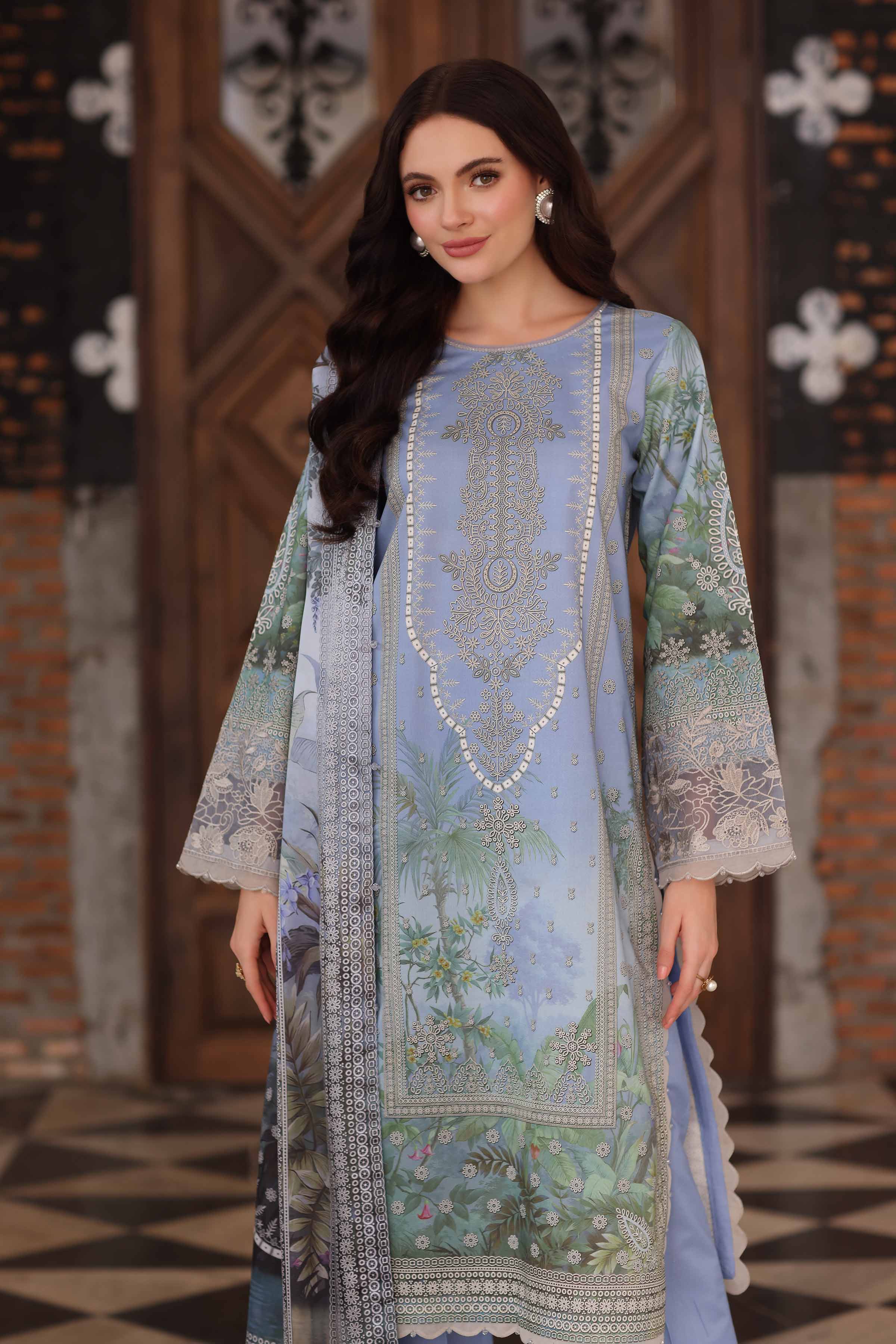 3 Piece - Digital Printed Embroidered Suit - 42502221 - Image 5
