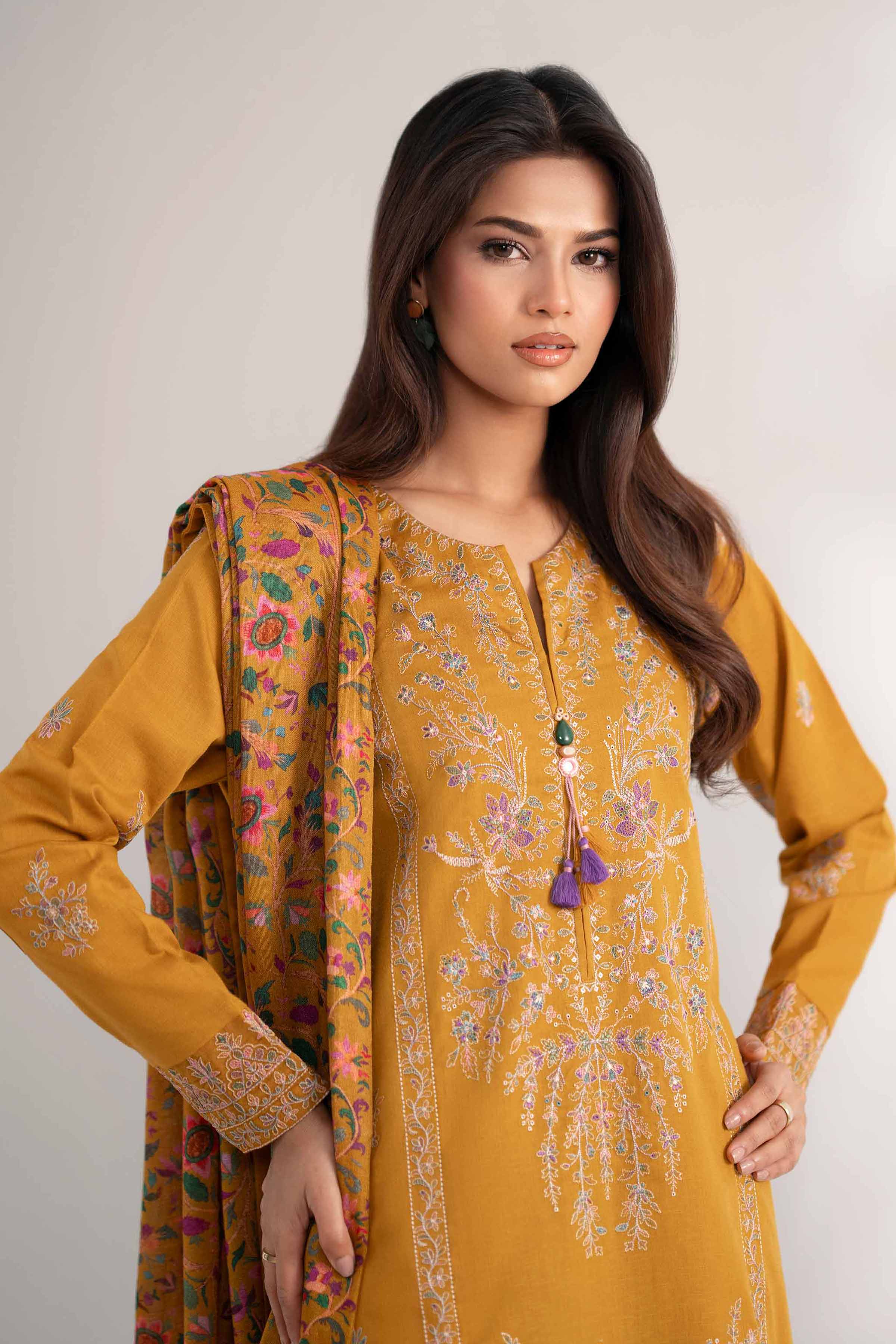 3 Piece - Digital Printed Embroidered Suit - 42502302