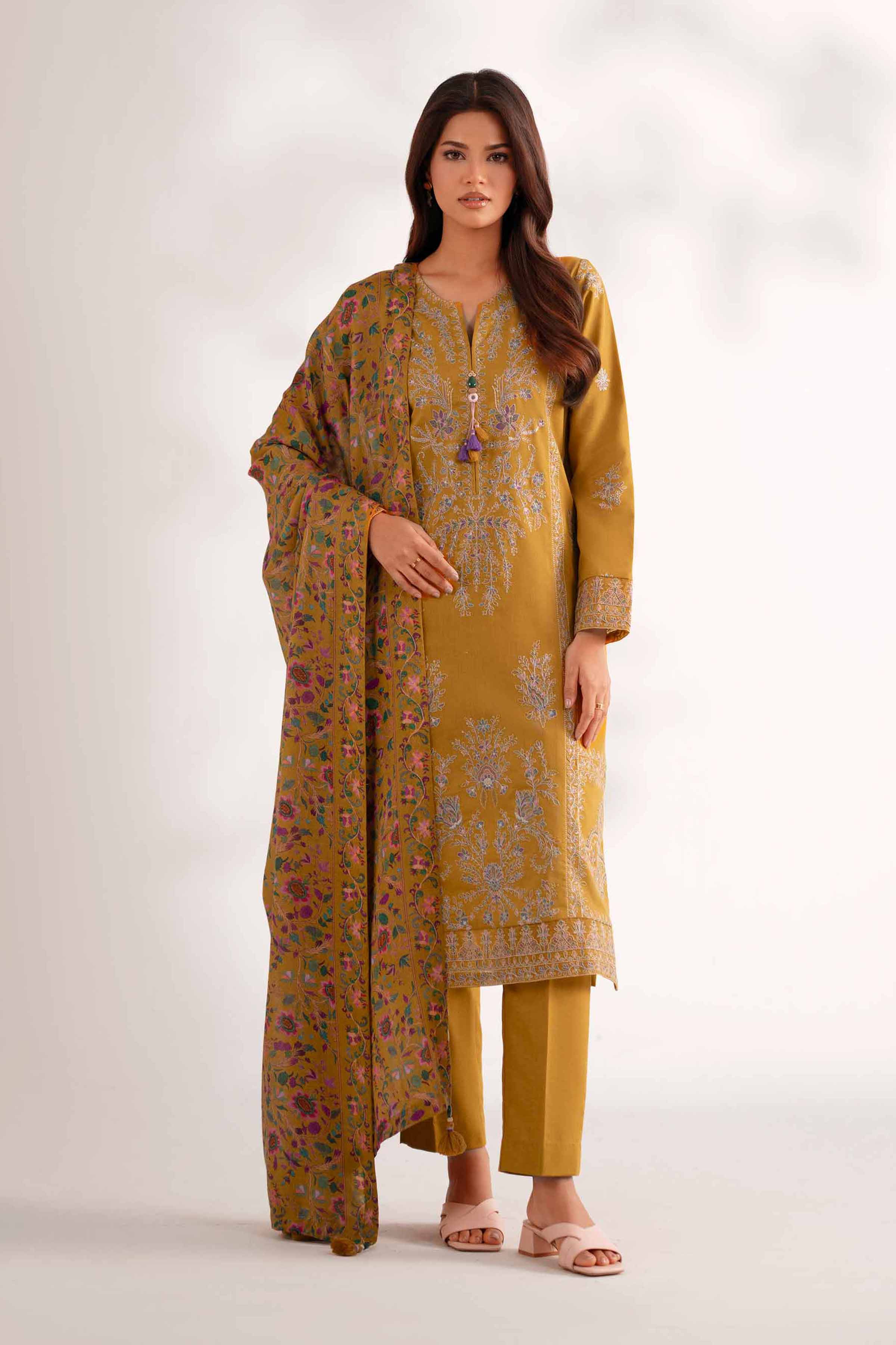 3 Piece - Digital Printed Embroidered Suit - 42502302 - Image 2