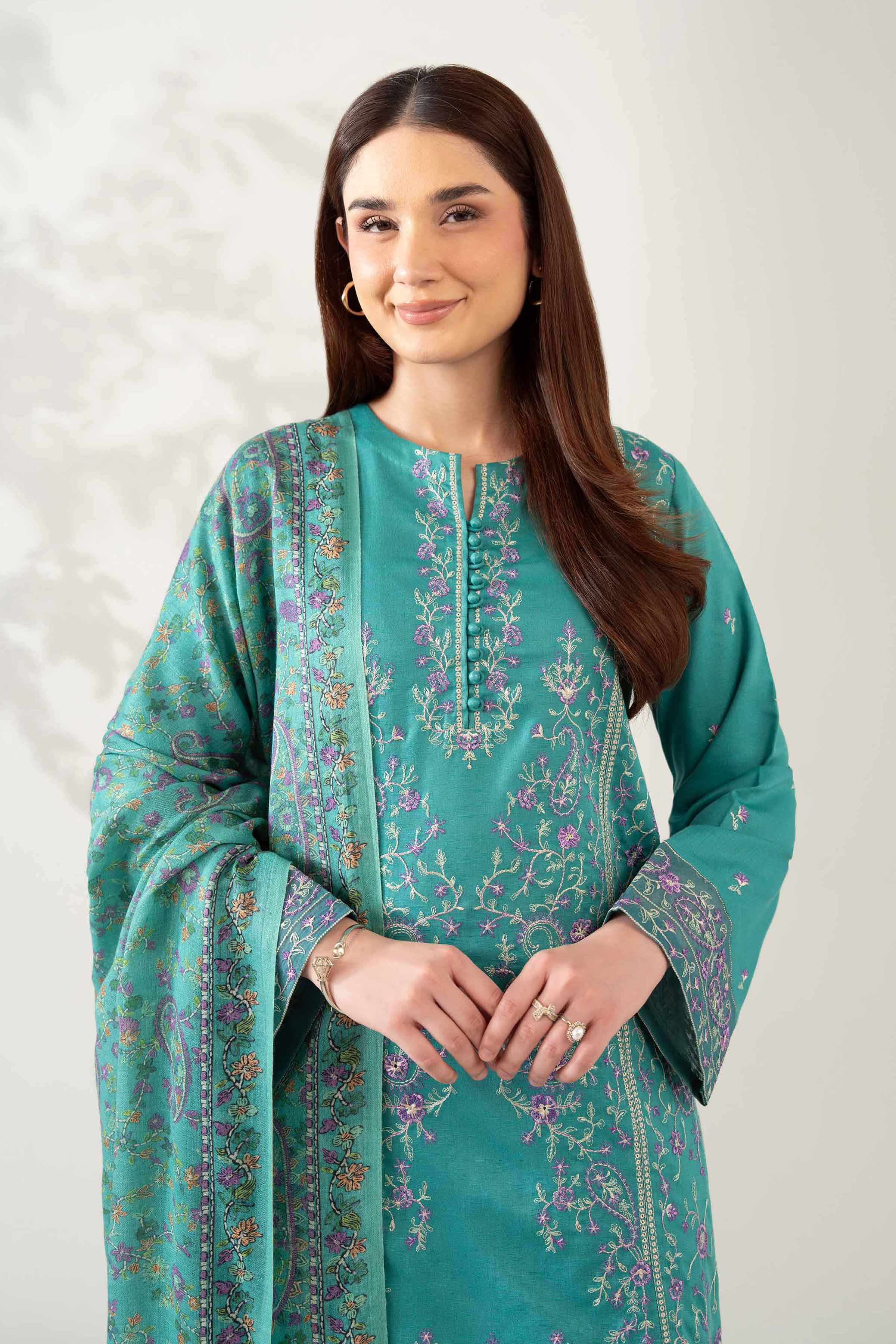 3 Piece - Digital Printed Embroidered Suit - 42502303 - Image 2