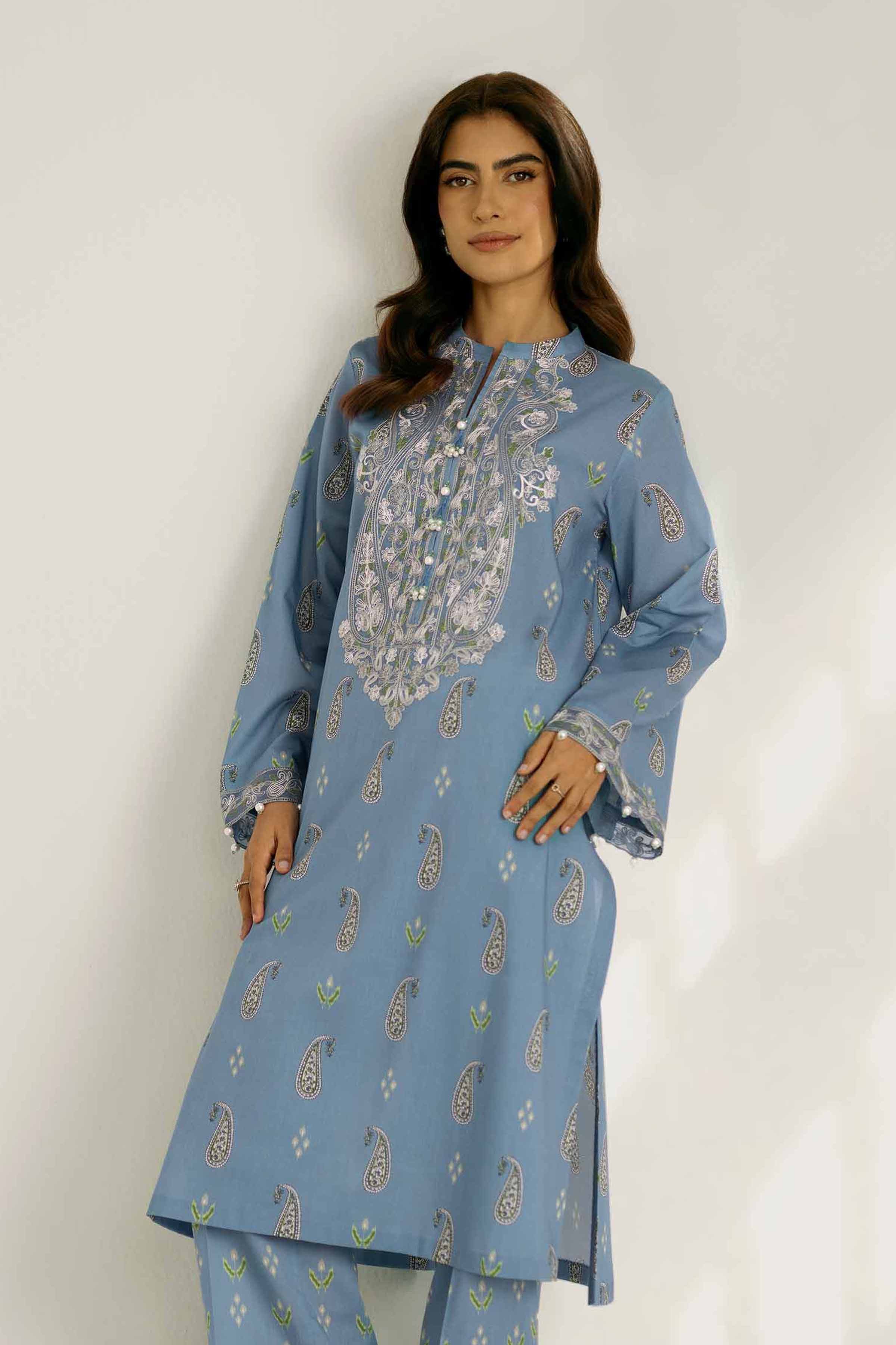 2 Piece - Printed Embroidered Suit - 42502358 - Image 2