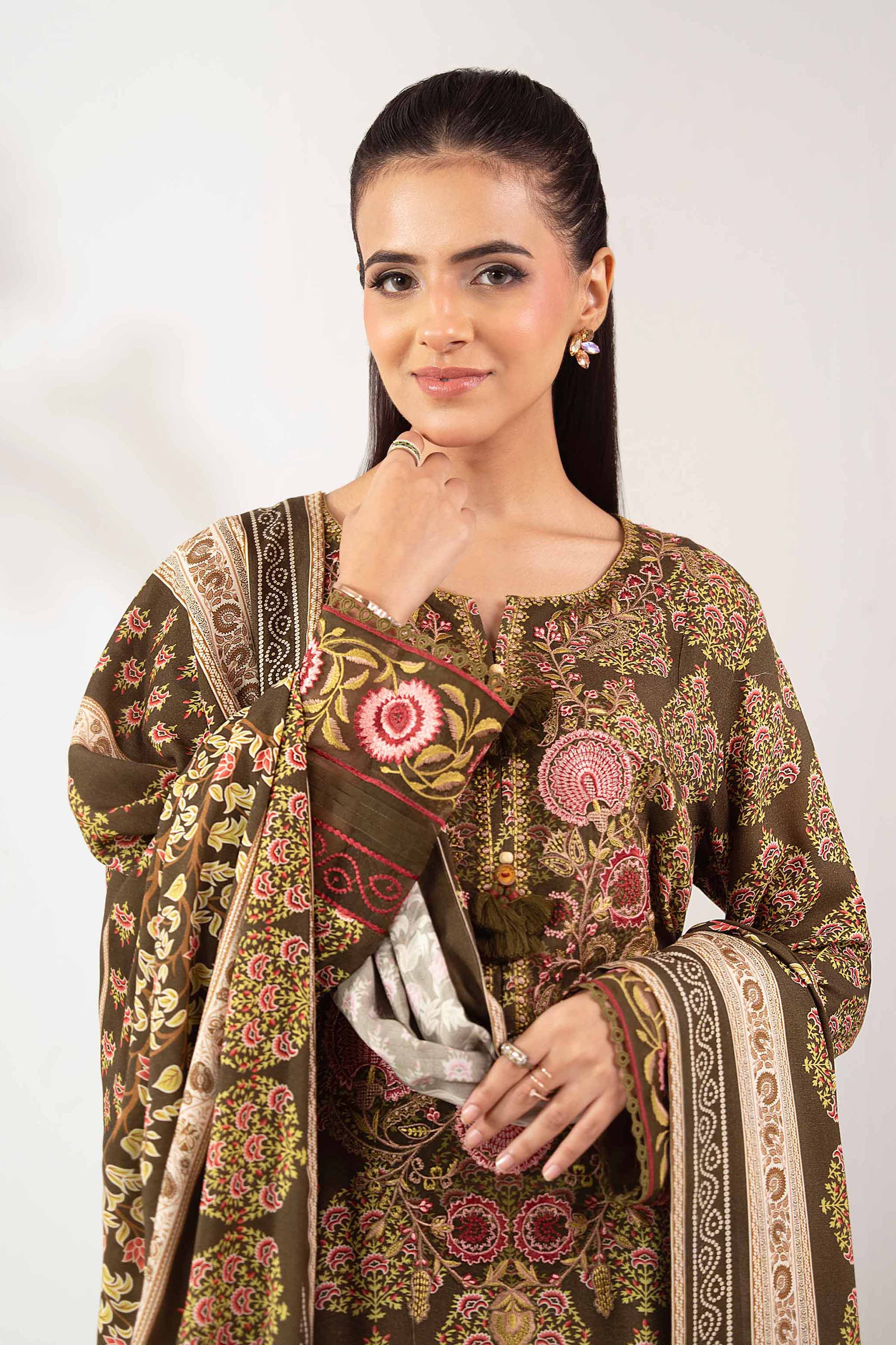 3 Piece - Printed Embroidered Suit - 42502367 - Image 2