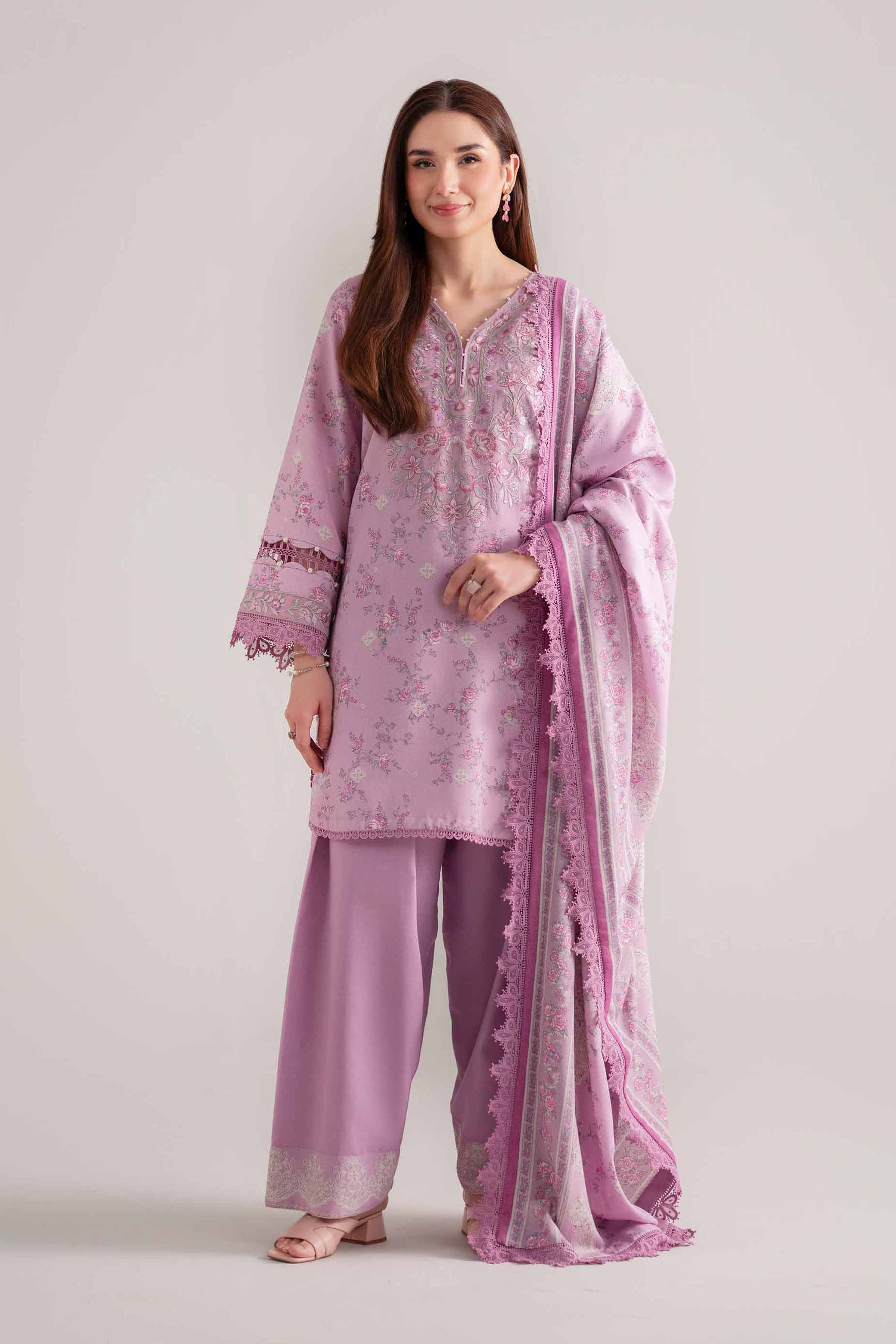 3 Piece - Printed Embroidered Suit - 42502455 - Image 4