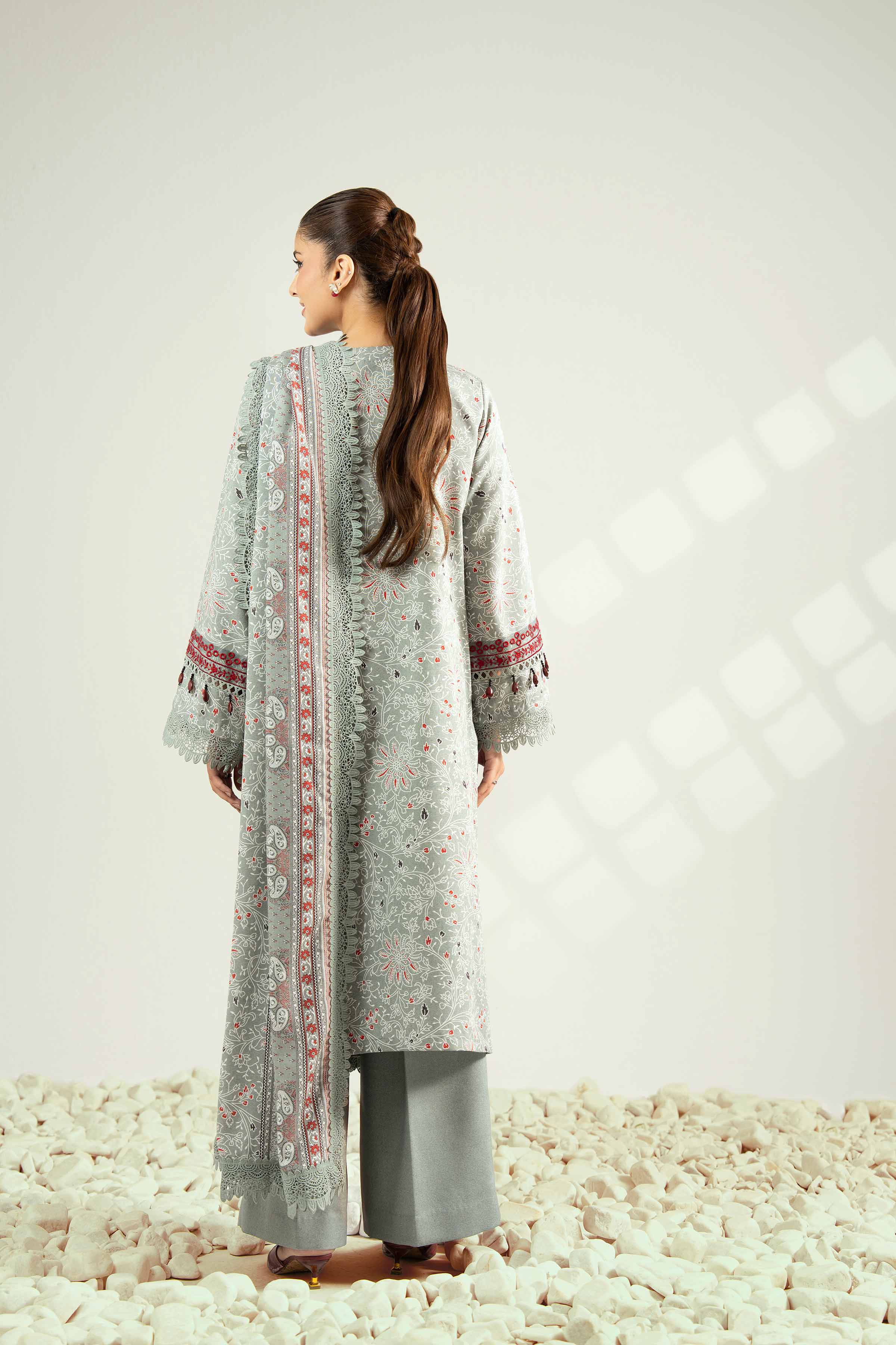 3 Piece - Printed Embroidered Suit - 42502463 - Image 3