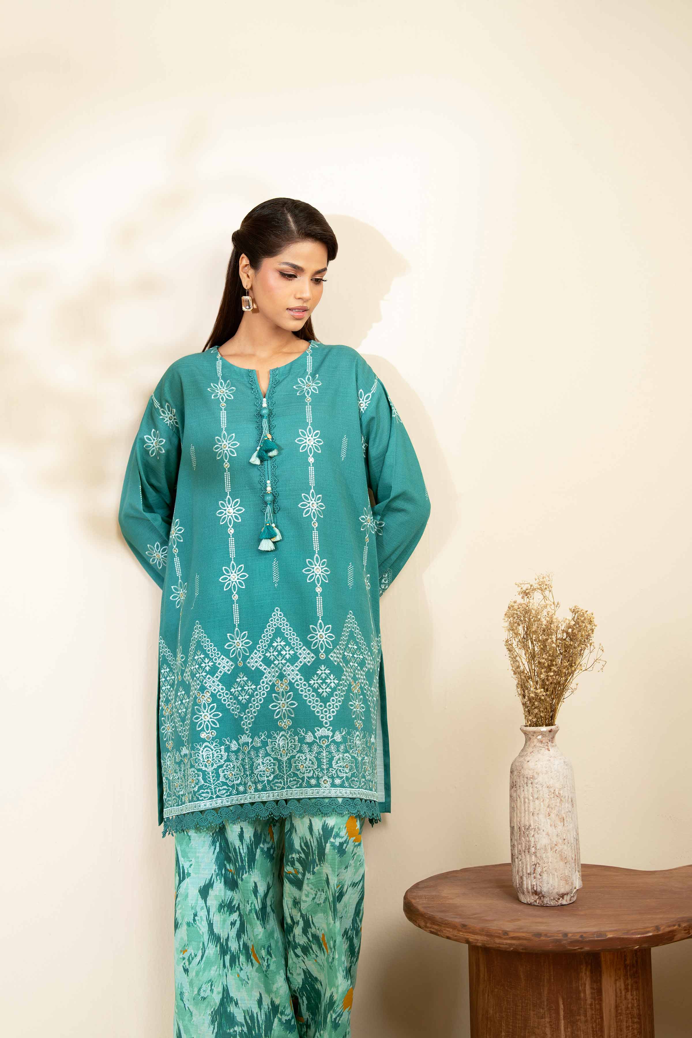 2 Piece - Printed Embroidered Suit - 42502489 - Image 4
