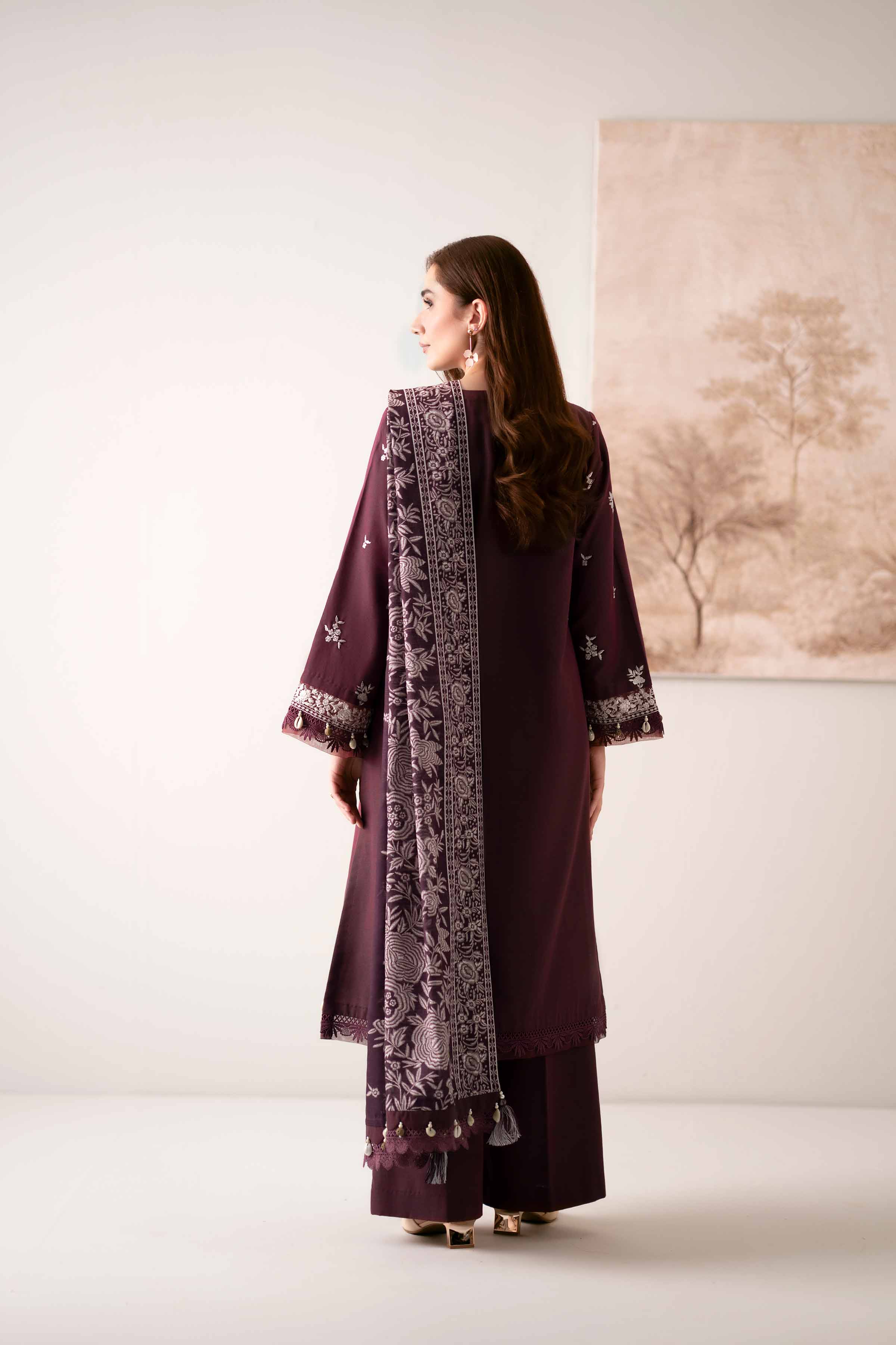 3 Piece - Printed Embroidered Suit - 42502540 - Image 3