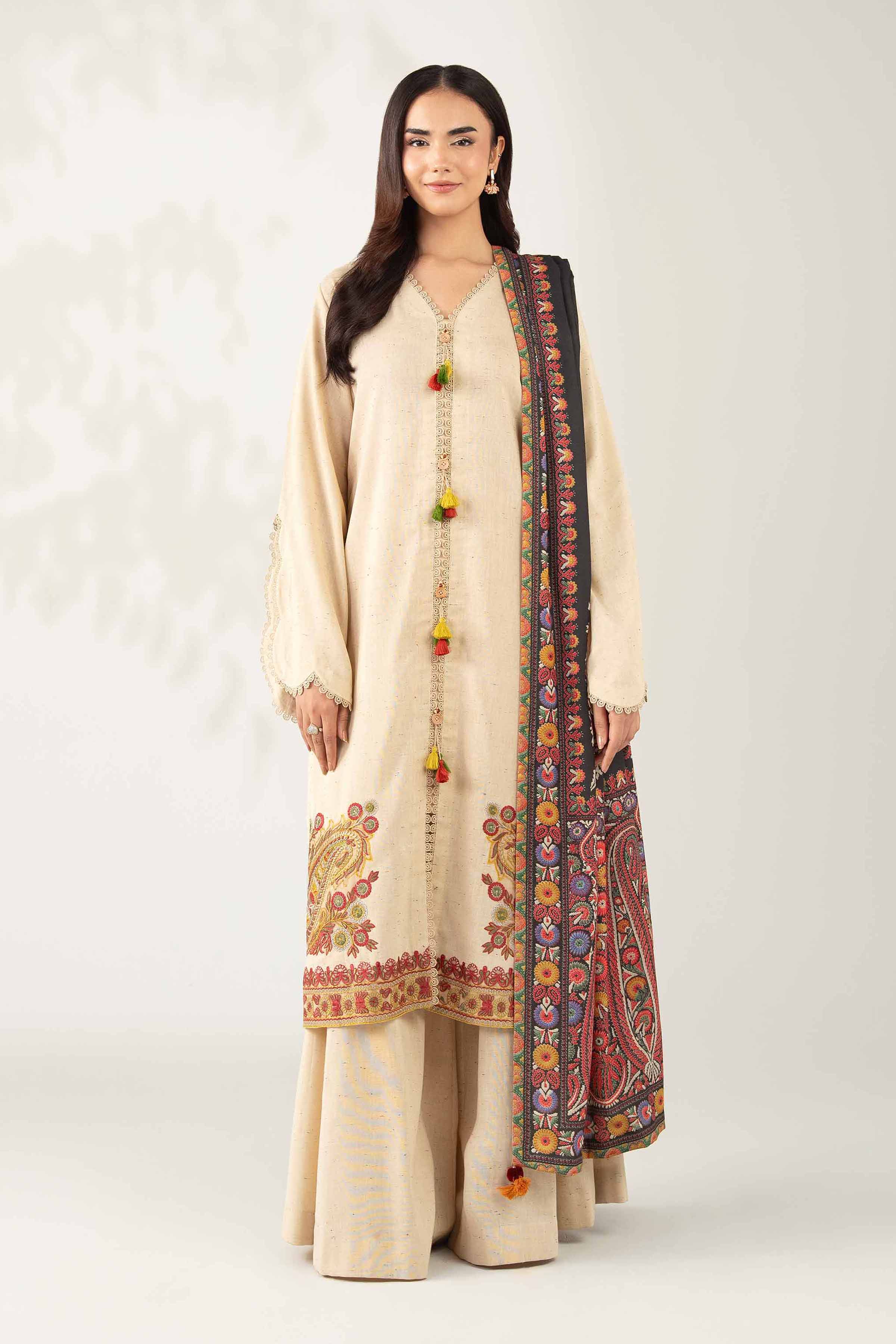 3 Piece - Digital Printed Embroidered Suit - 42502602 - Image 2