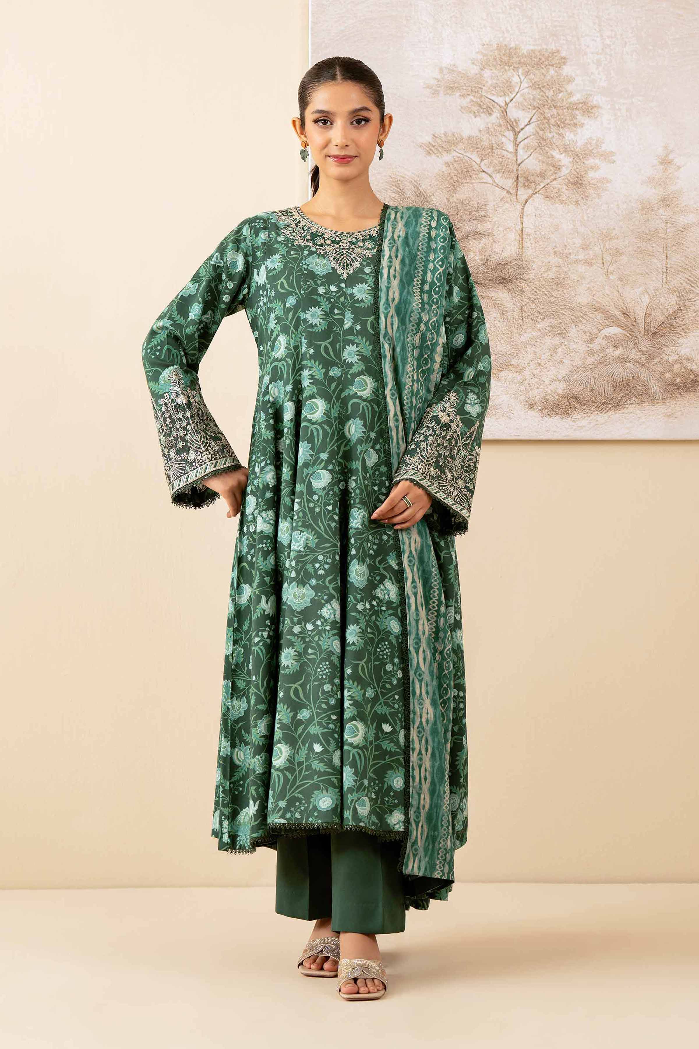 3 Piece - Printed Embroidered Suit - 42502619 - Image 2