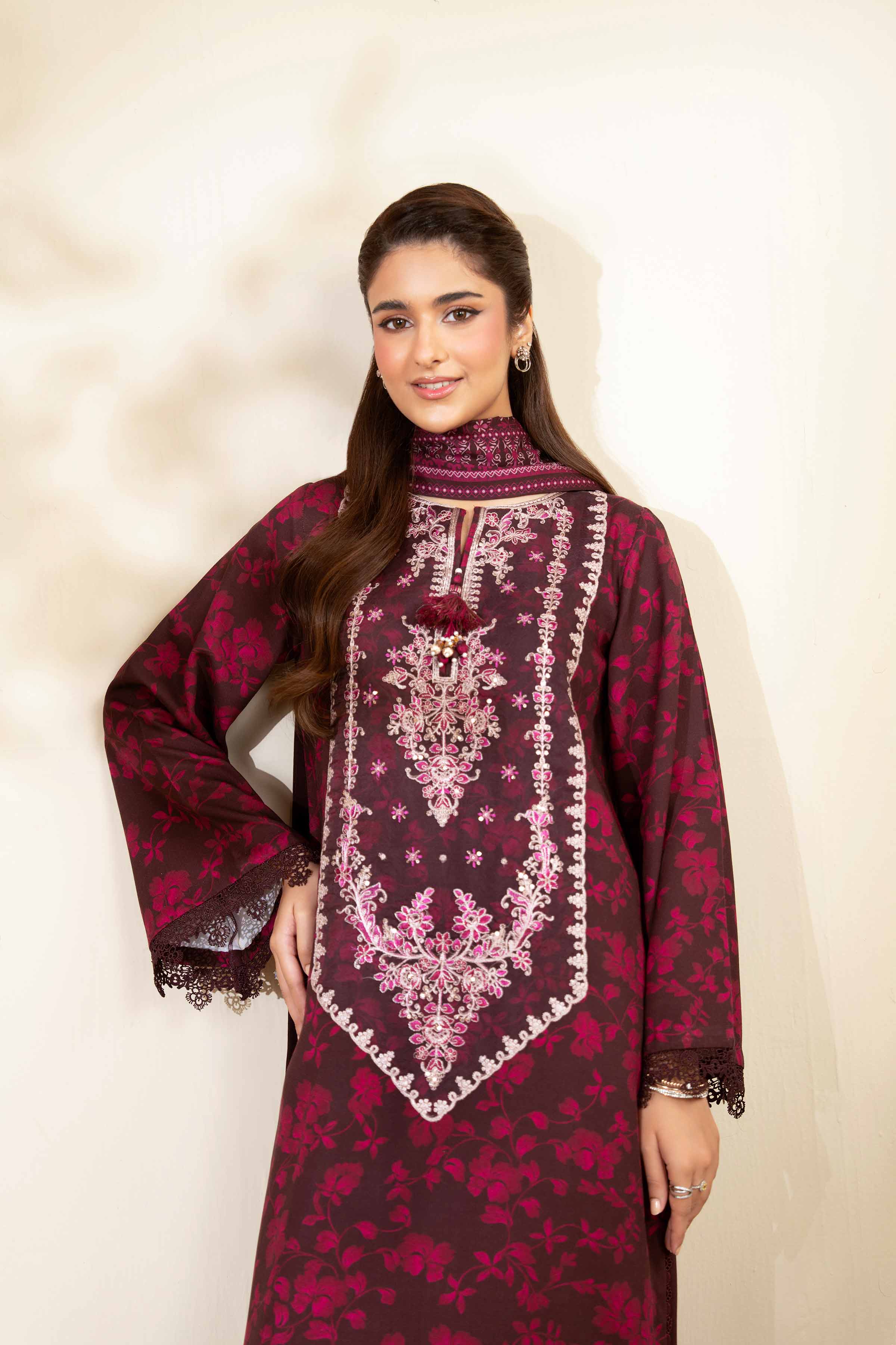 3 Piece - Printed Embroidered Suit - 42502620 - Image 4