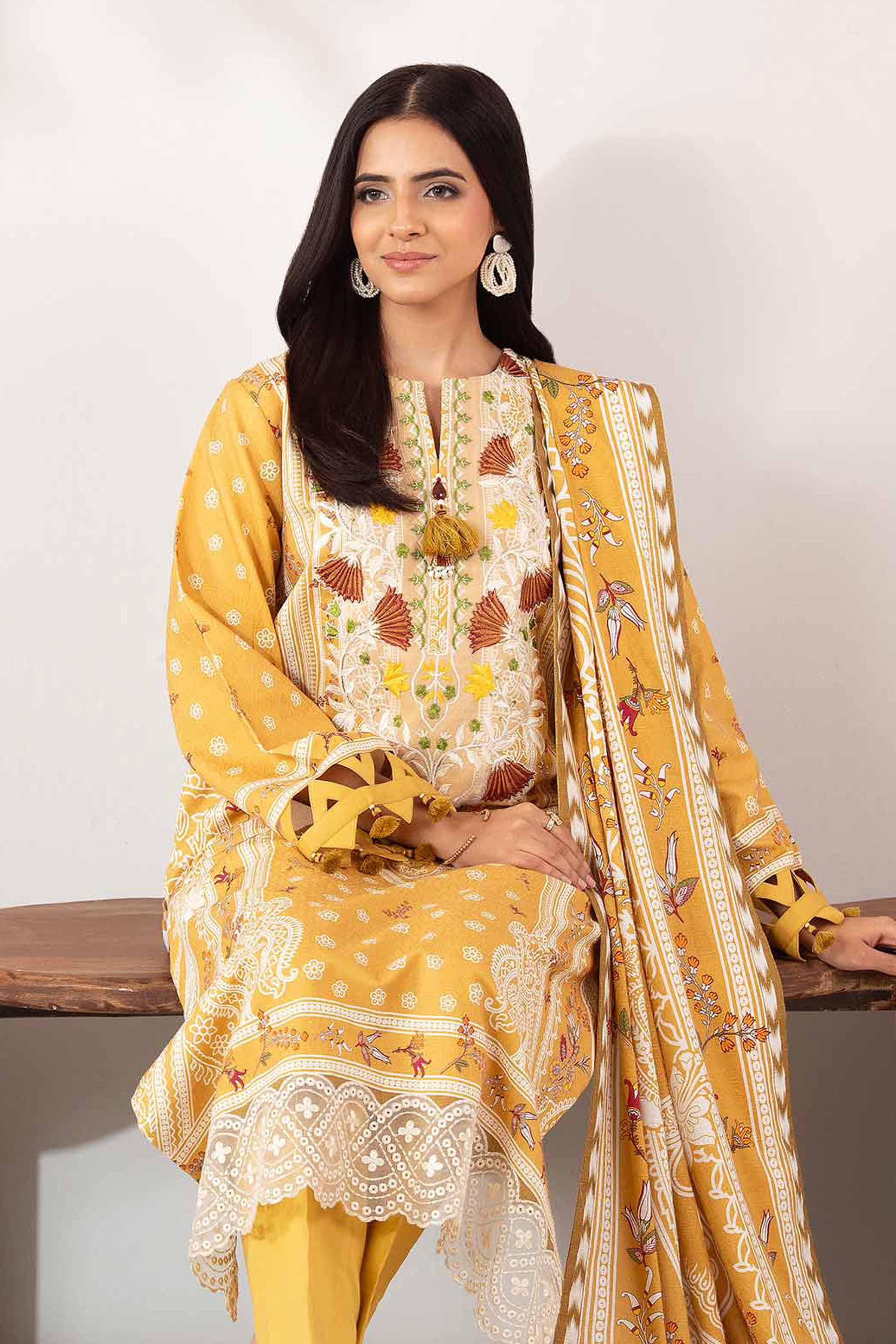 3 Piece - Digital Printed Embroidered Suit - 42502649 - Image 2
