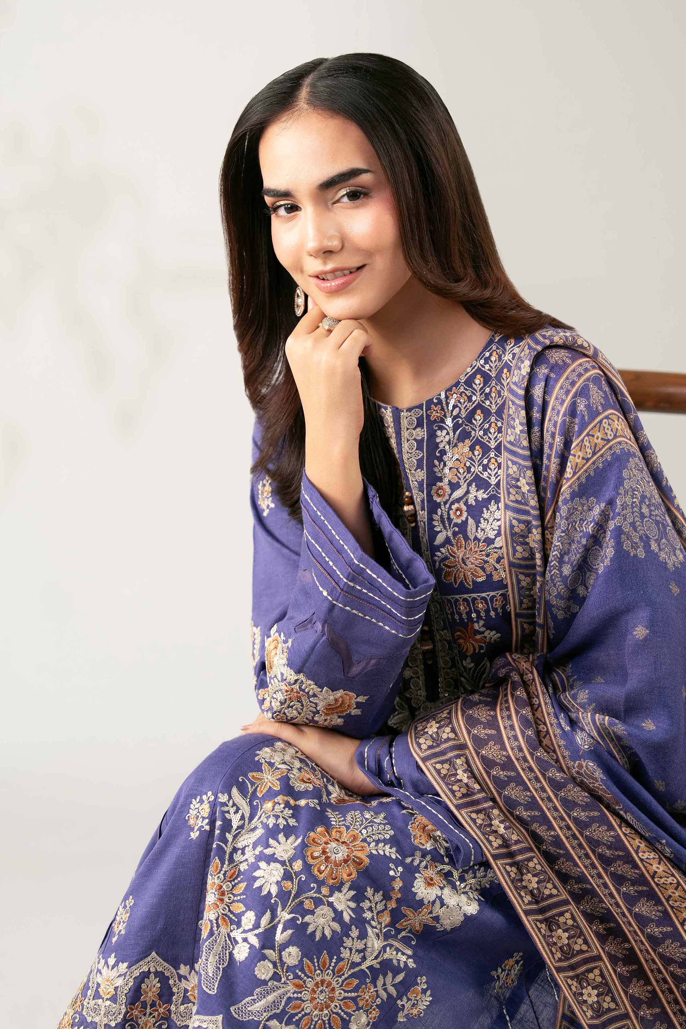 3 Piece - Digital Printed Embroidered Suit - 42502703 - Image 2