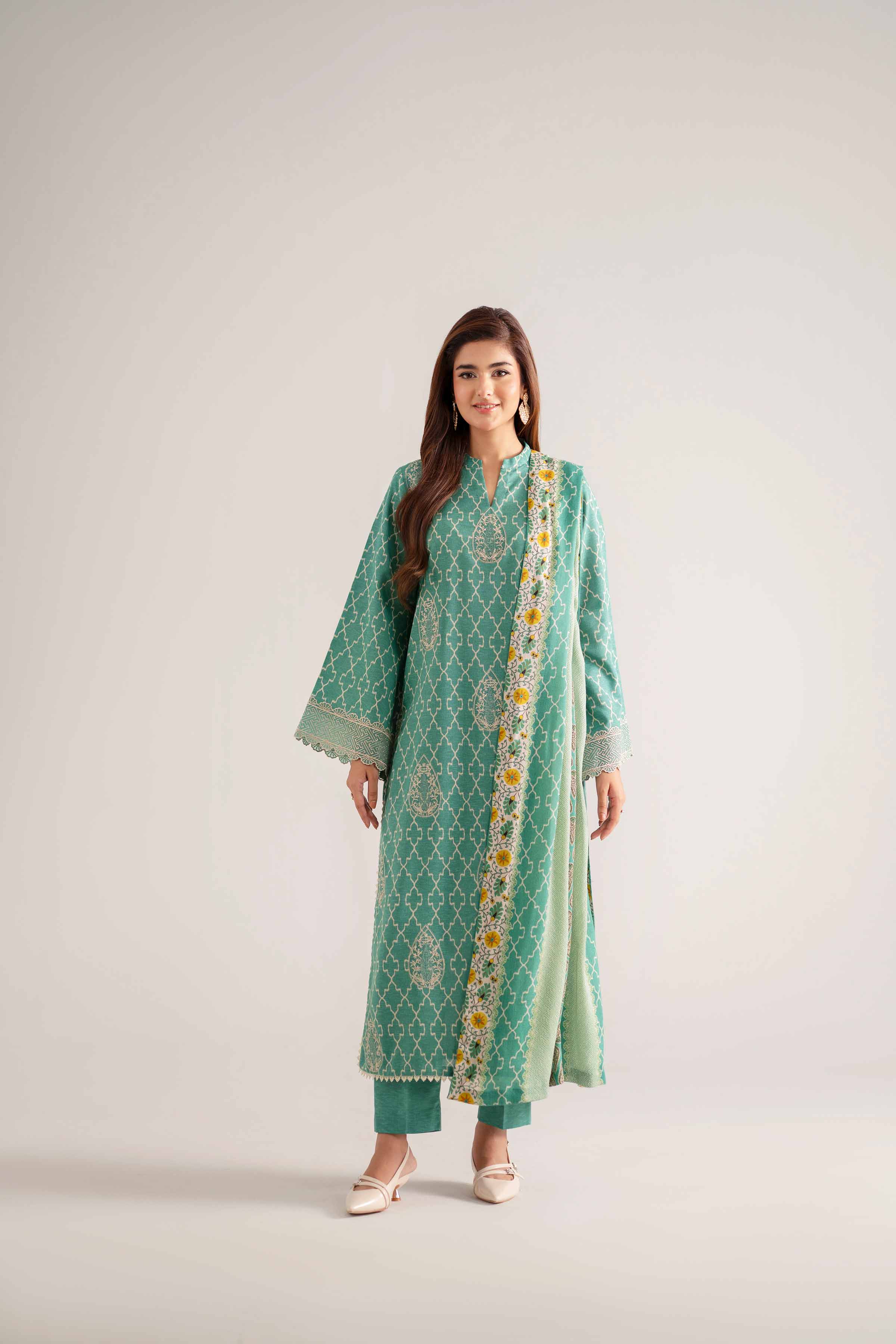 3 Piece - Digital Printed Embroidered Suit - 42502708 - Image 5