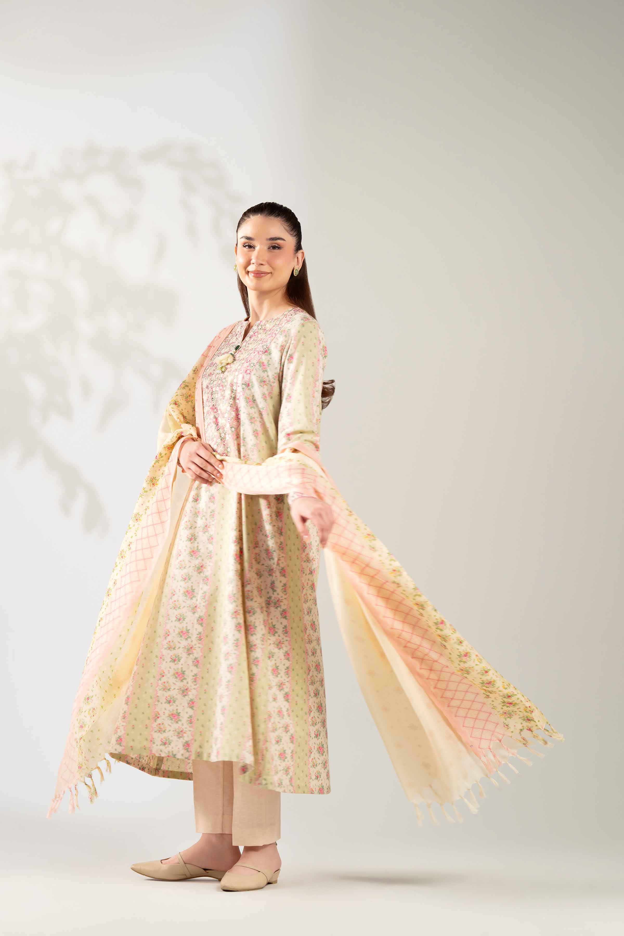 3 Piece - Digital Printed Embroidered Suit - 42502710 - Image 4