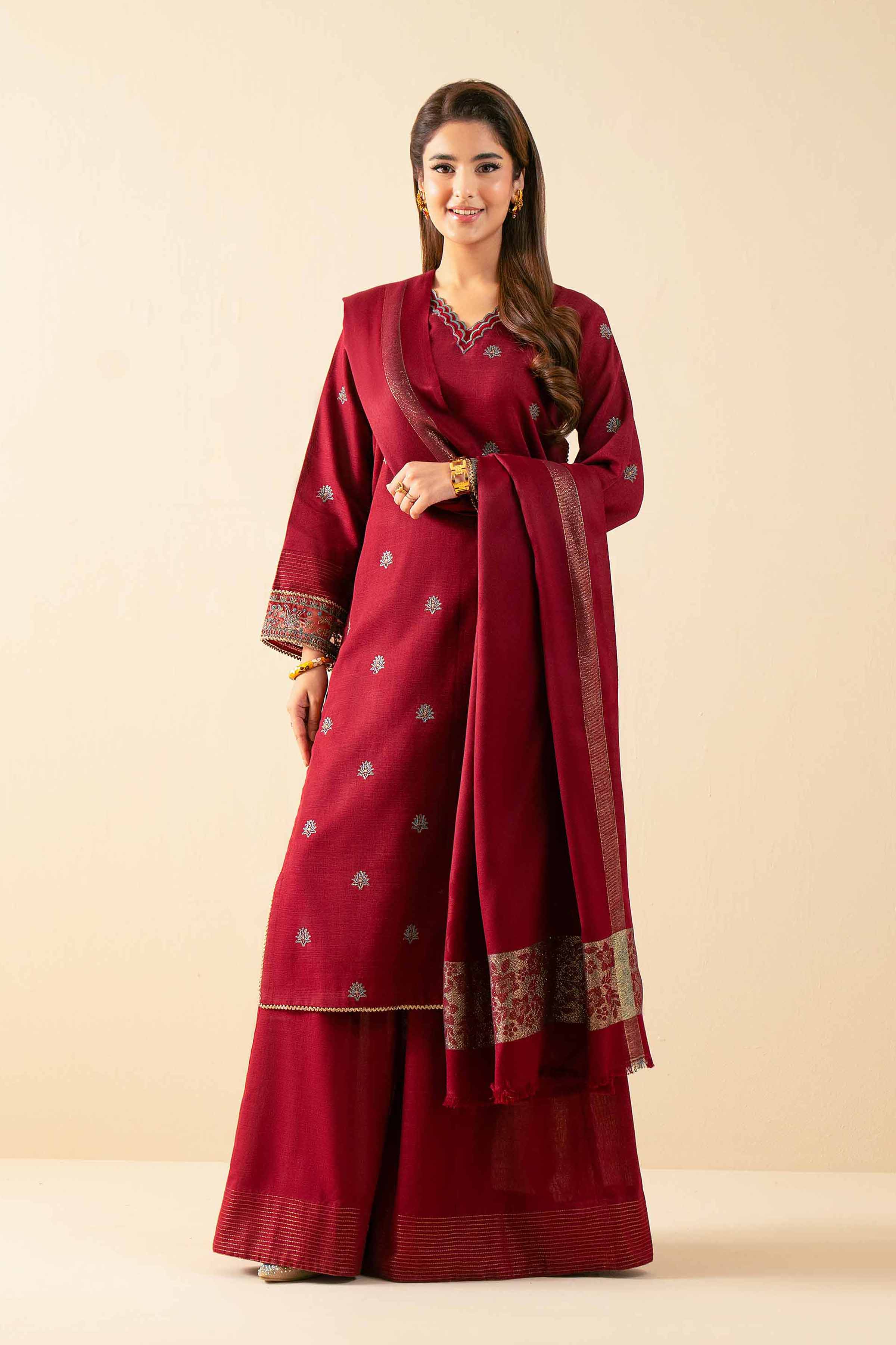 3 Piece - Embroidered Suit - 42502736 - Image 2