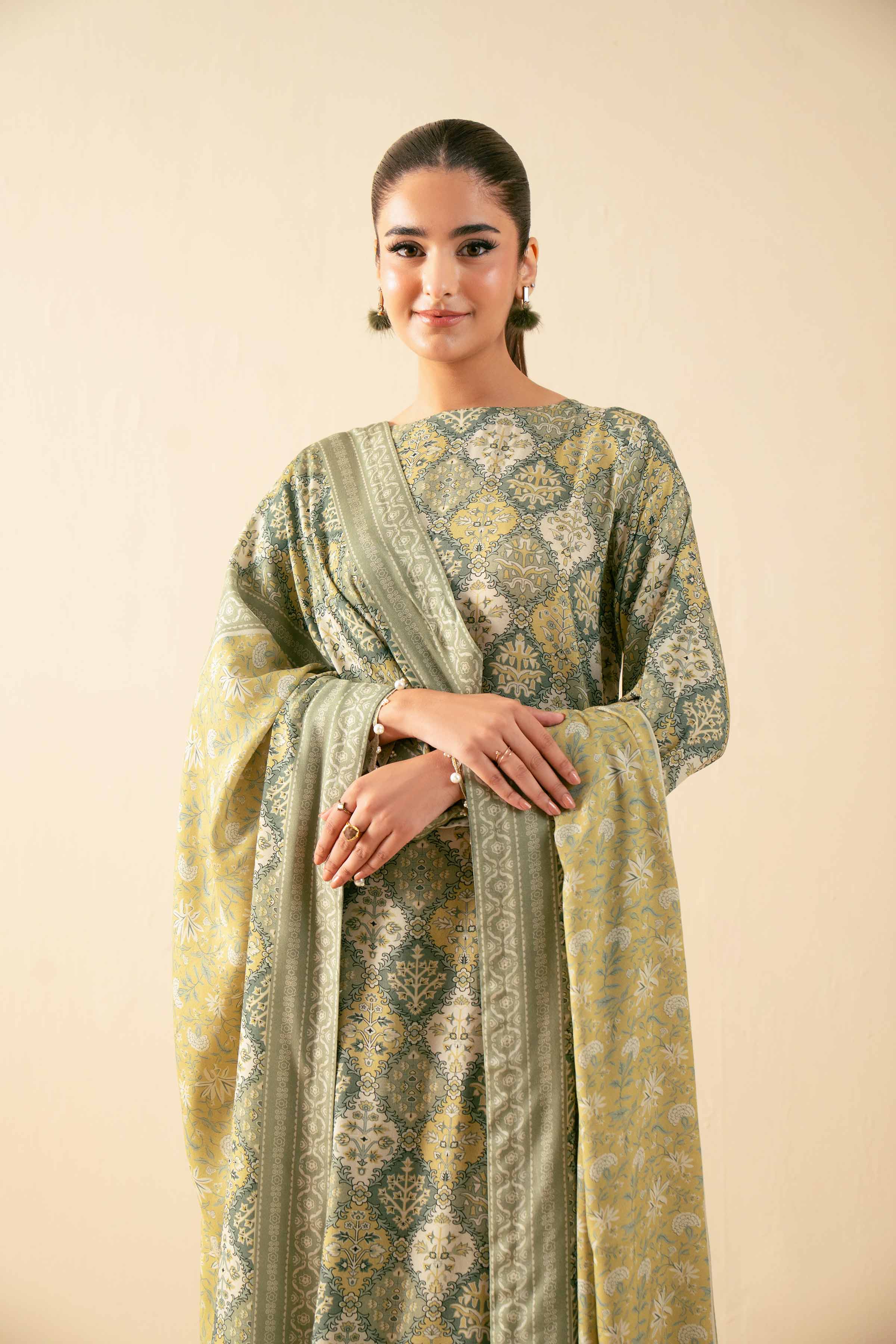 3 Piece - Printed Embroidered Suit - 42502822 - Image 3