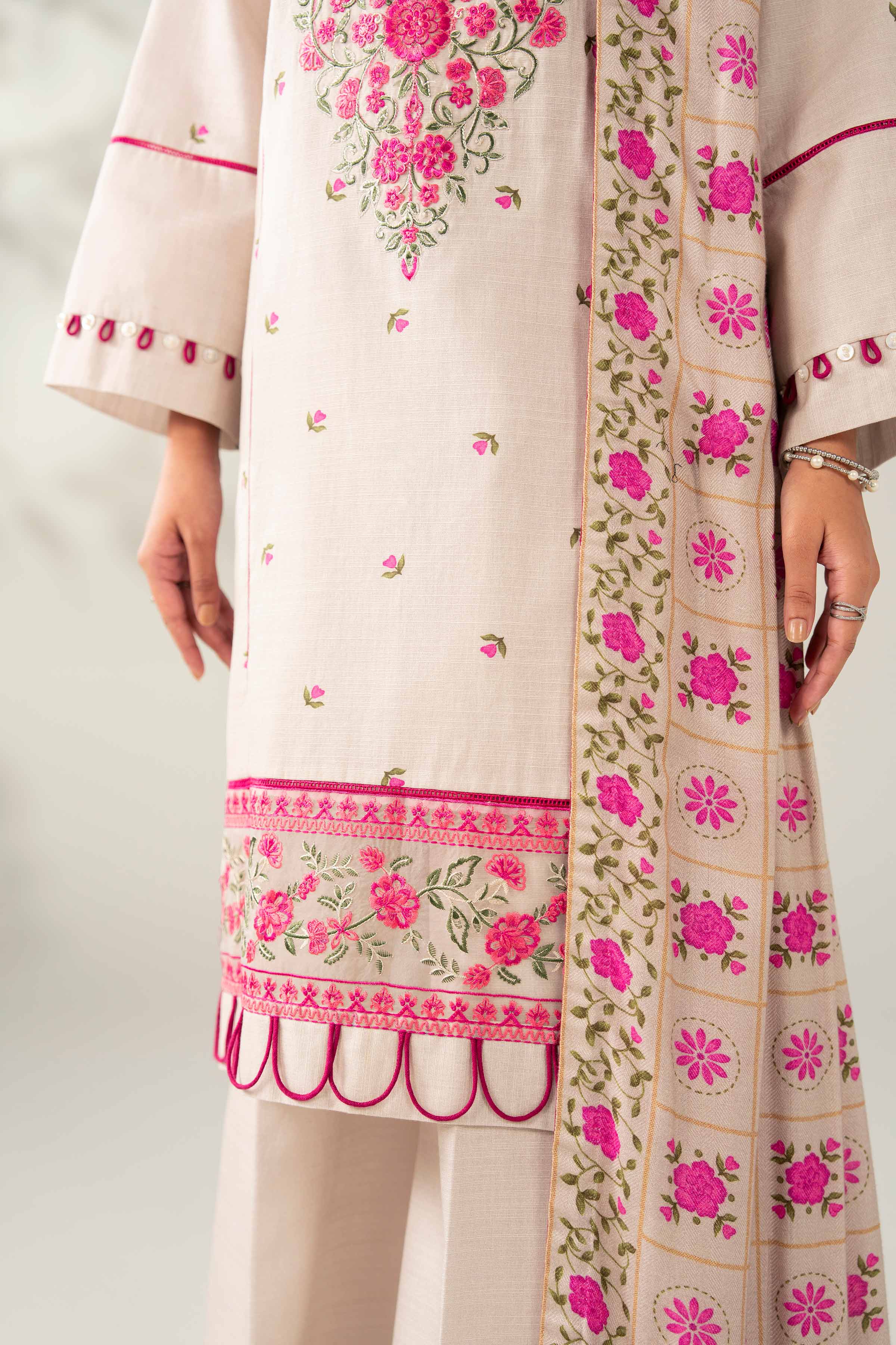 3 Piece - Printed Embroidered Suit - 42502875 - Image 5
