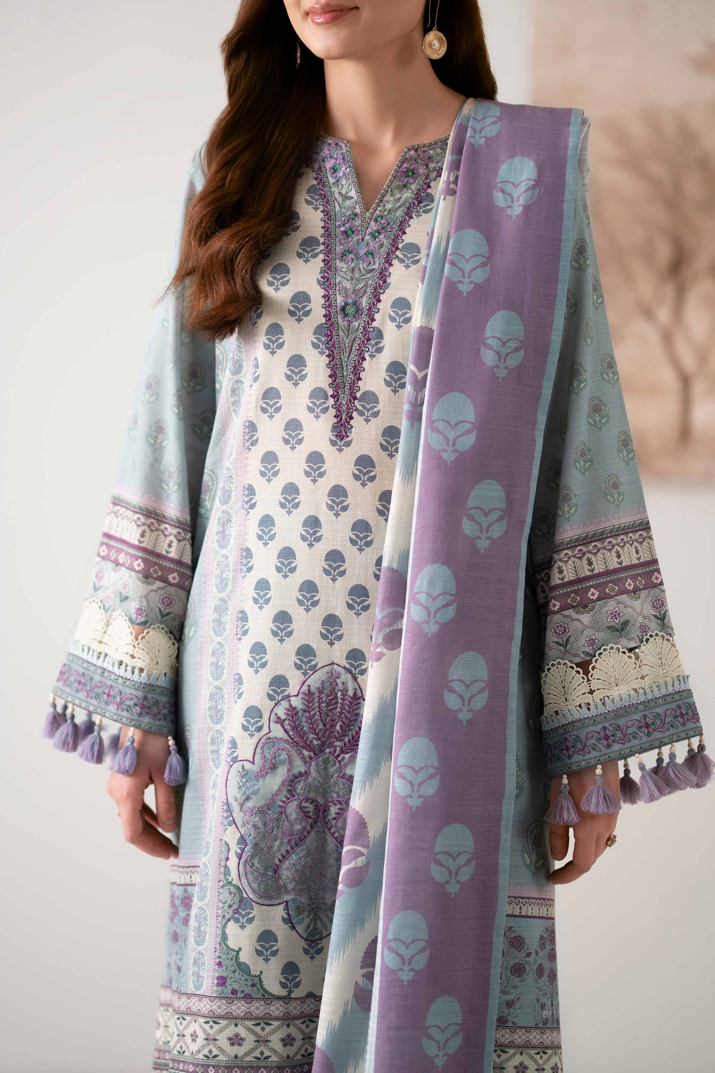 3 Piece - Digital Printed Embroidered Suit - 42502917 - Image 4