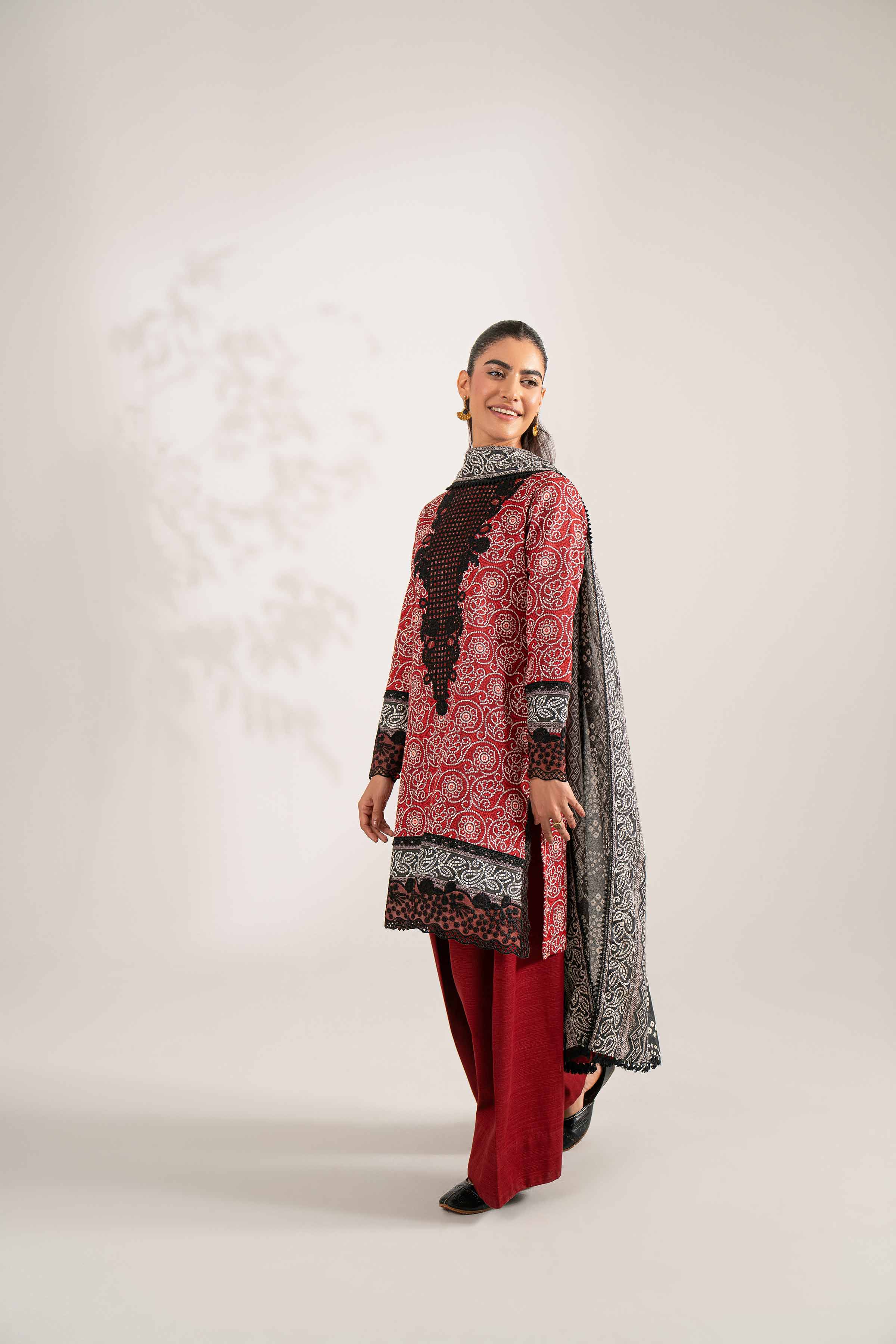 3 Piece - Printed Embroidered Suit - 42502936 - Image 6