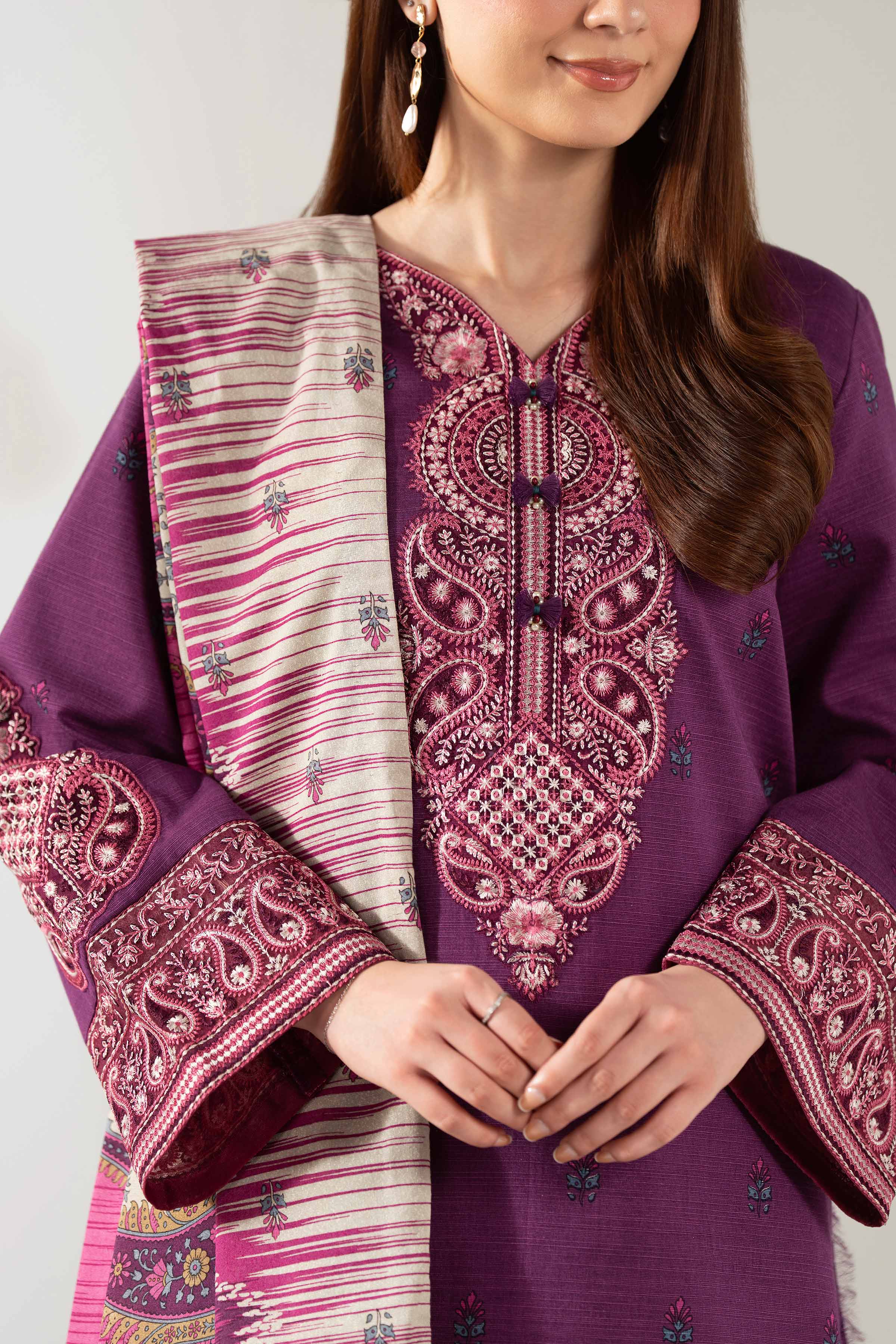 3 Piece - Printed Embroidered Suit - 42502940 - Image 4