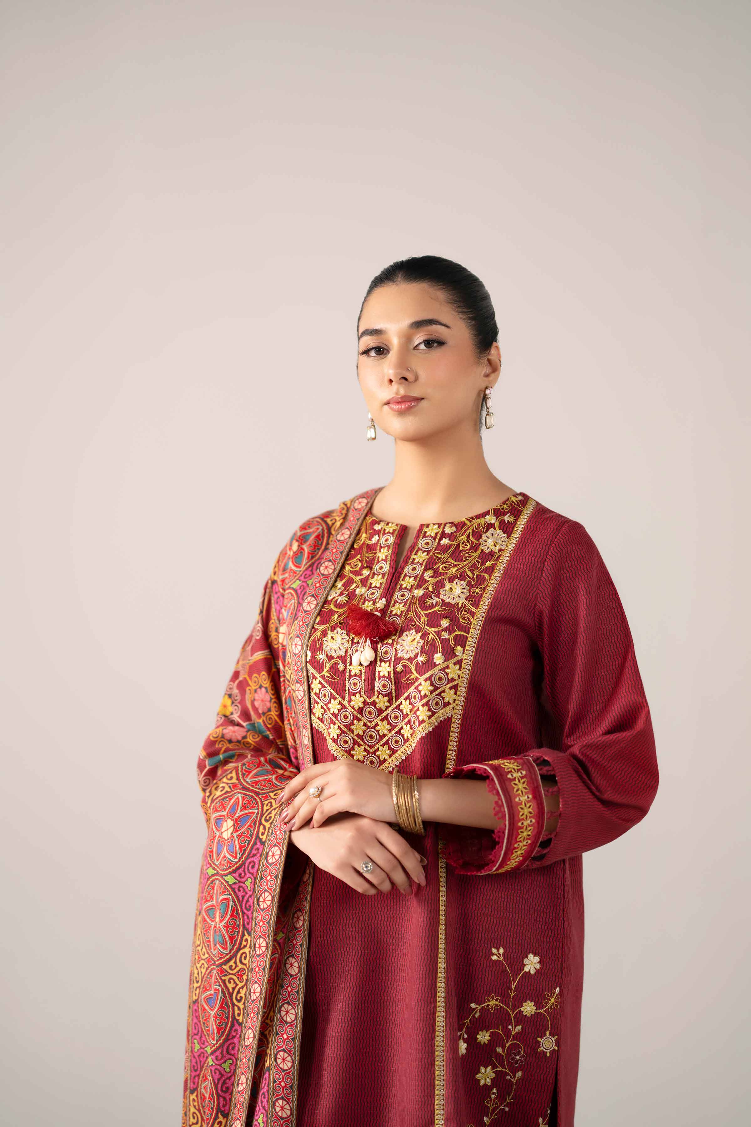 3 Piece - Digital Printed Embroidered Suit - 42502986 - Image 4