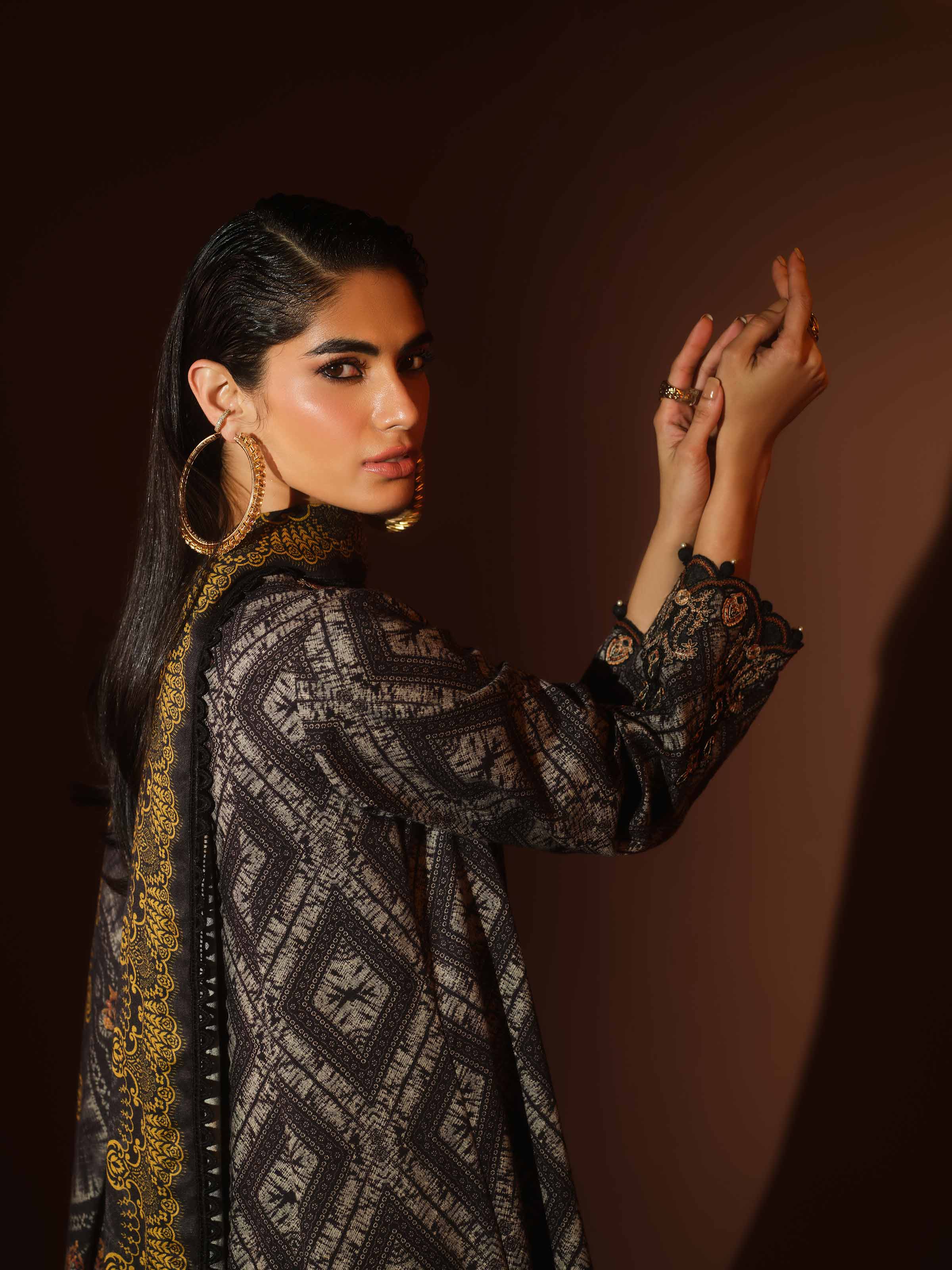 3 Piece - Digital Printed Embroidered Suit - 42502992 - Image 4