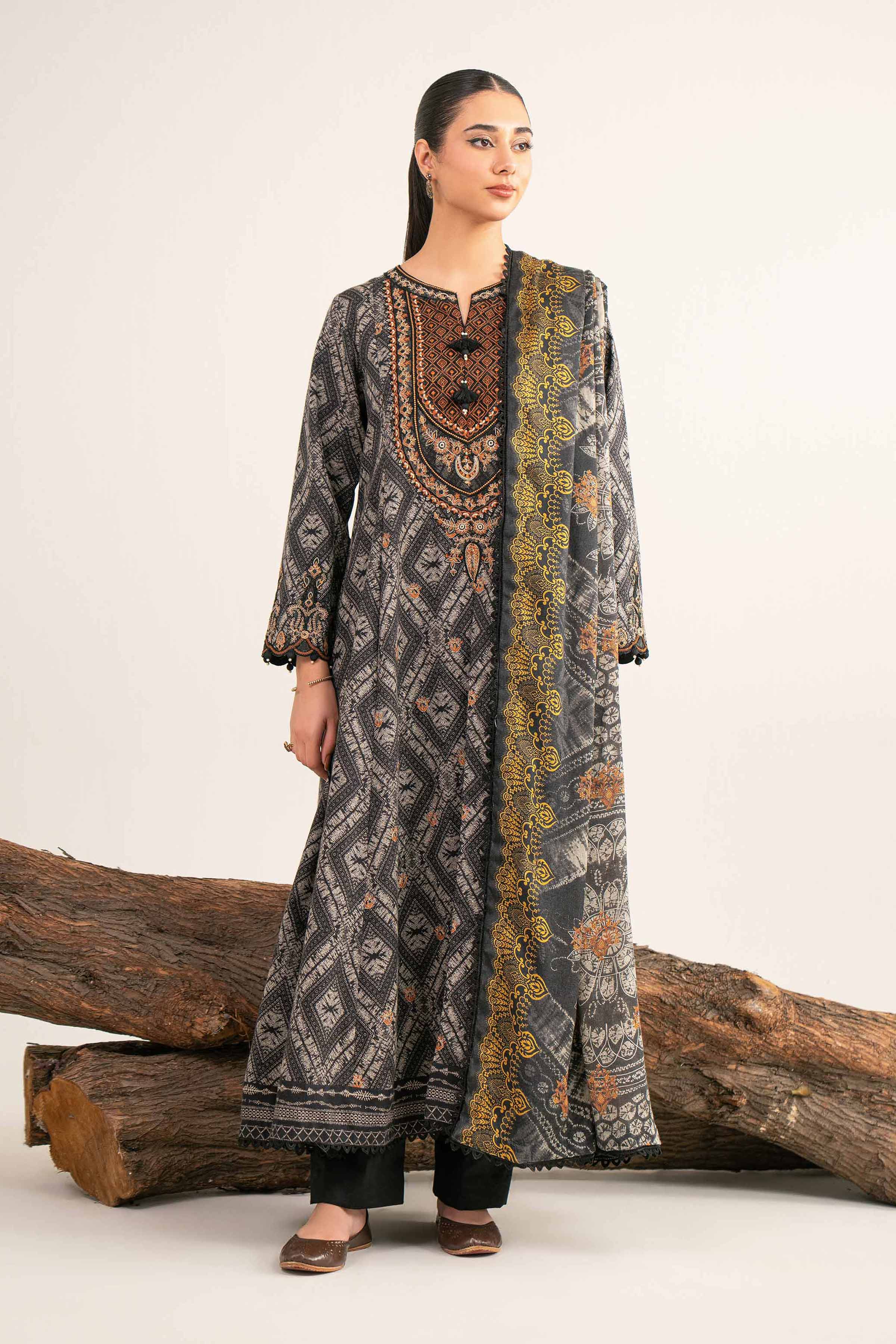 3 Piece - Digital Printed Embroidered Suit - 42502992 - Image 7