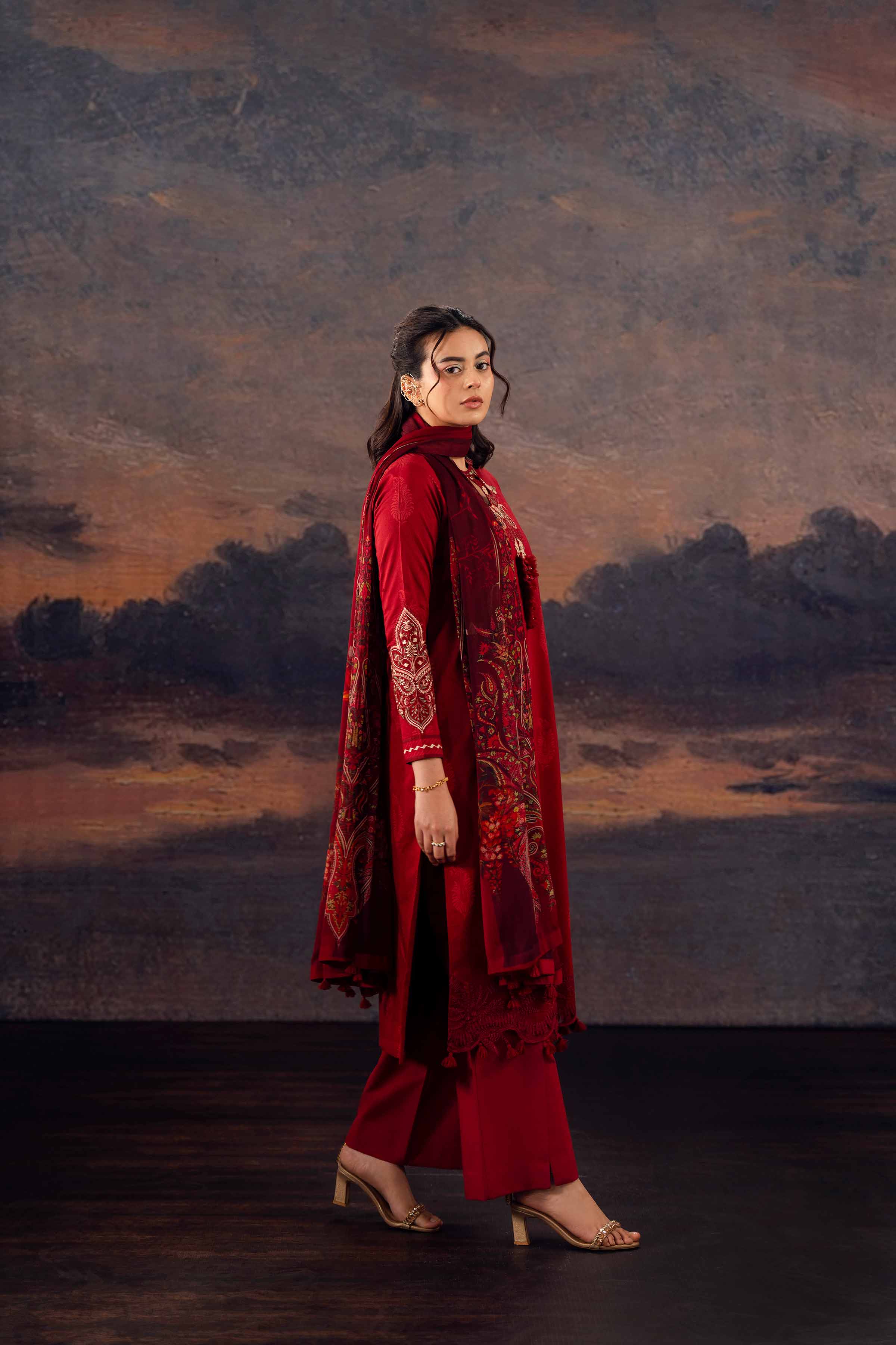 2 Piece - Digital Printed Embroidered Suit - 42601014 - Image 3