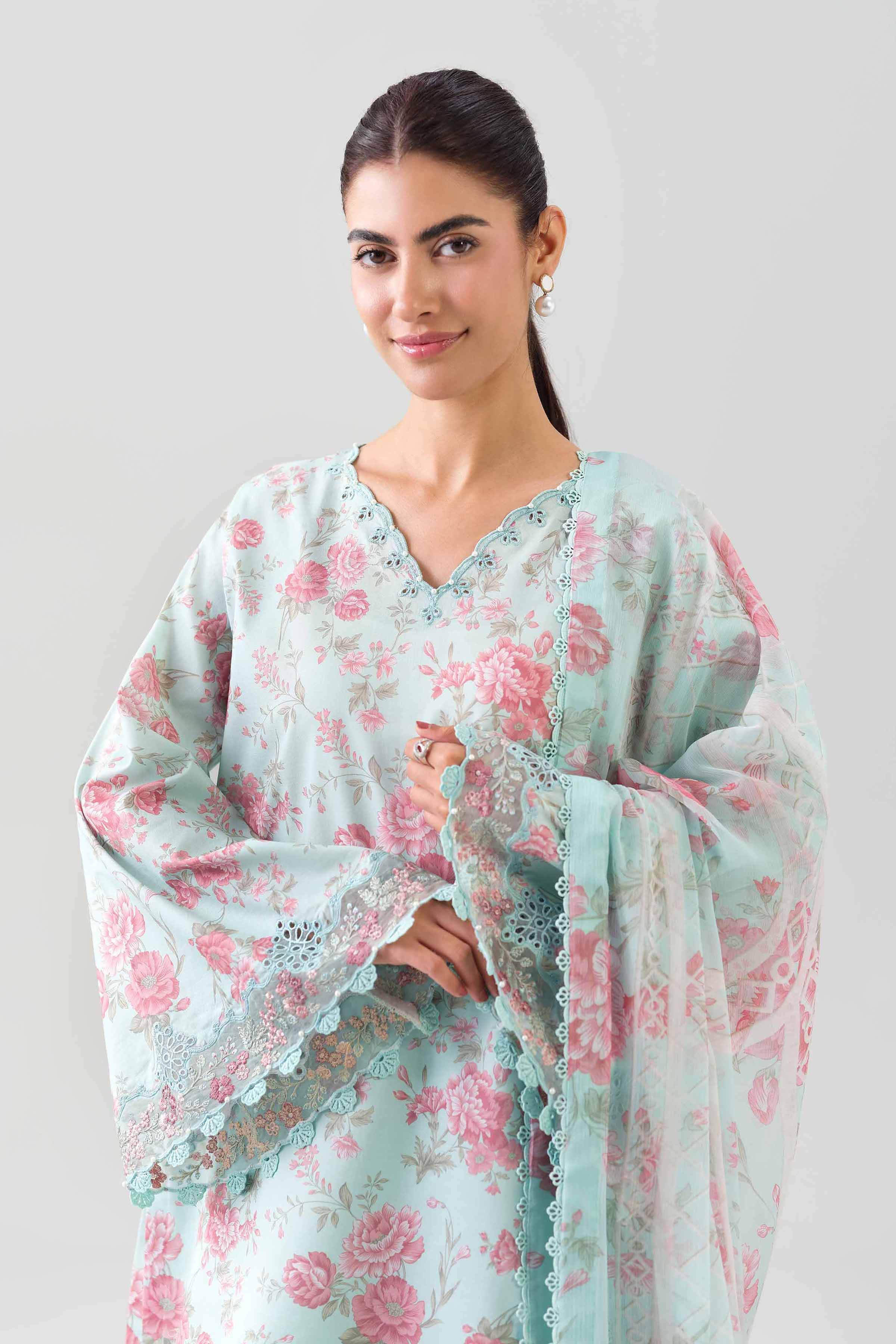 3 Piece - Digital Printed Embroidered Suit - 42601147 - Image 2