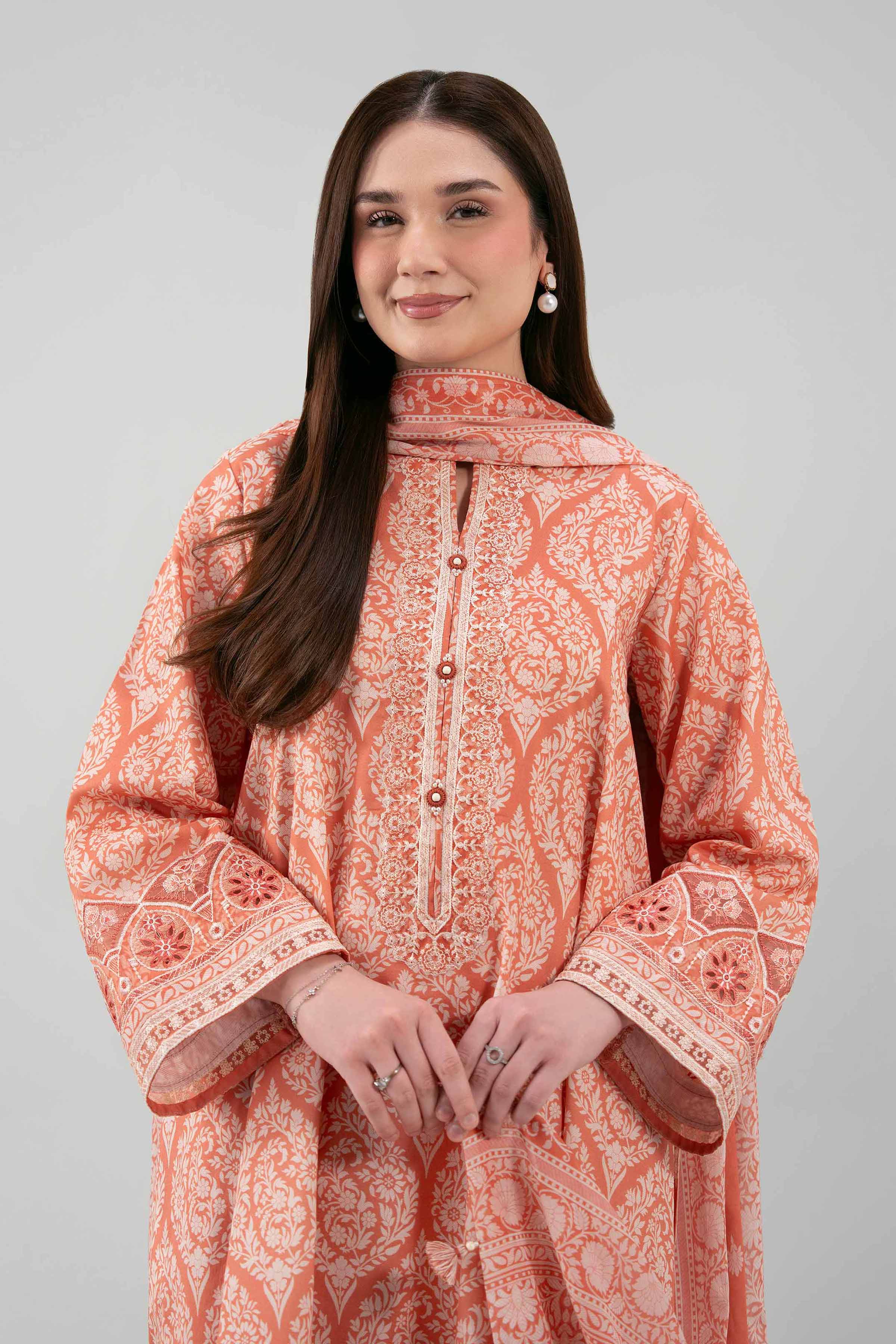 3 Piece - Printed Embroidered Suit - 42601163 - Image 2