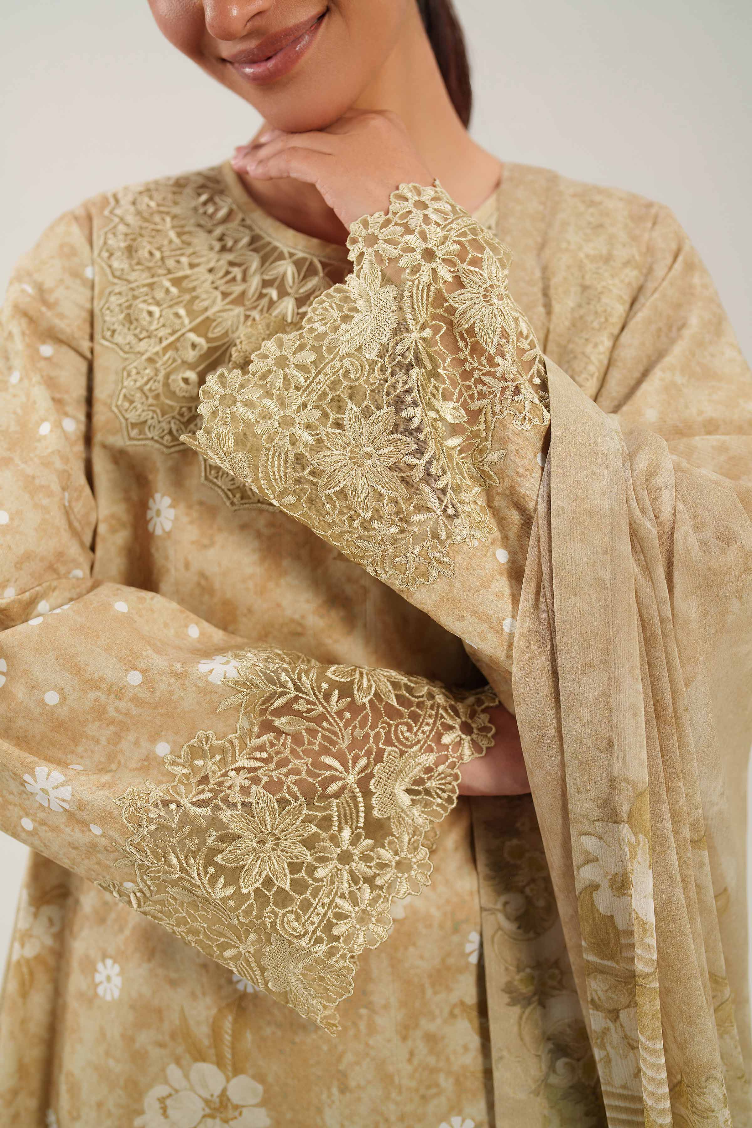 3 Piece - Digital Printed Embroidered Suit - 42601215 - Image 4