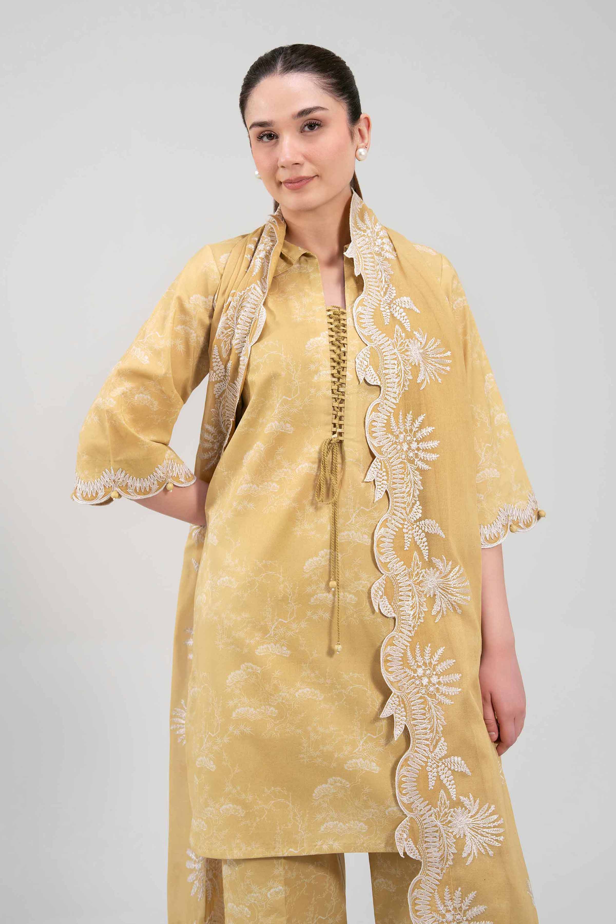 3 Piece - Printed Embroidered Suit - 42601264 - Image 2