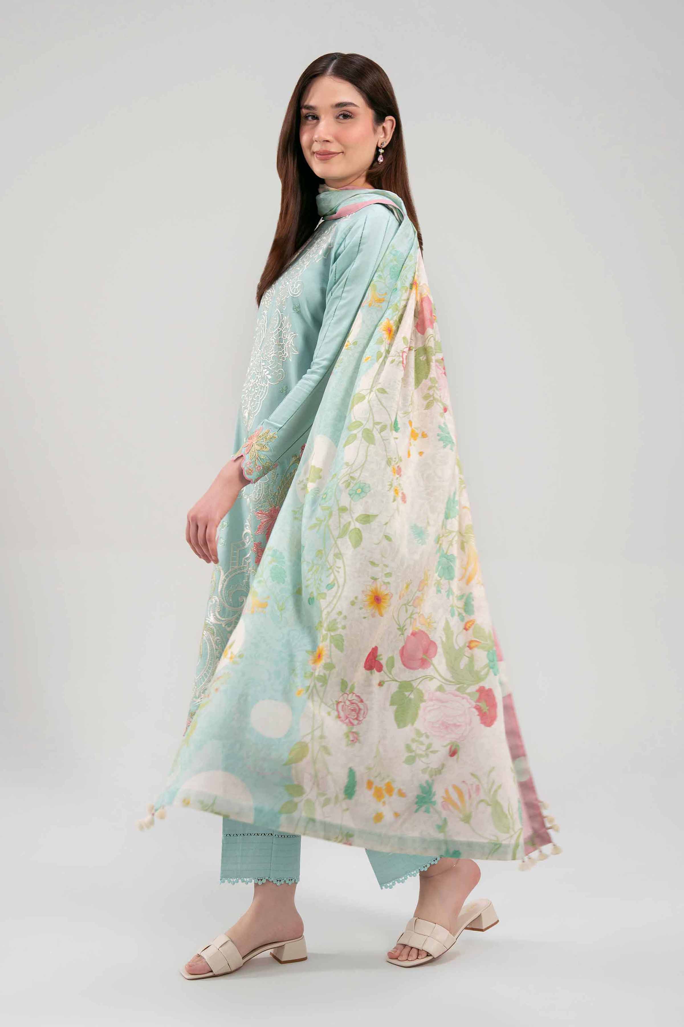 3 Piece - Printed Embroidered Suit - 42601272 - Image 5